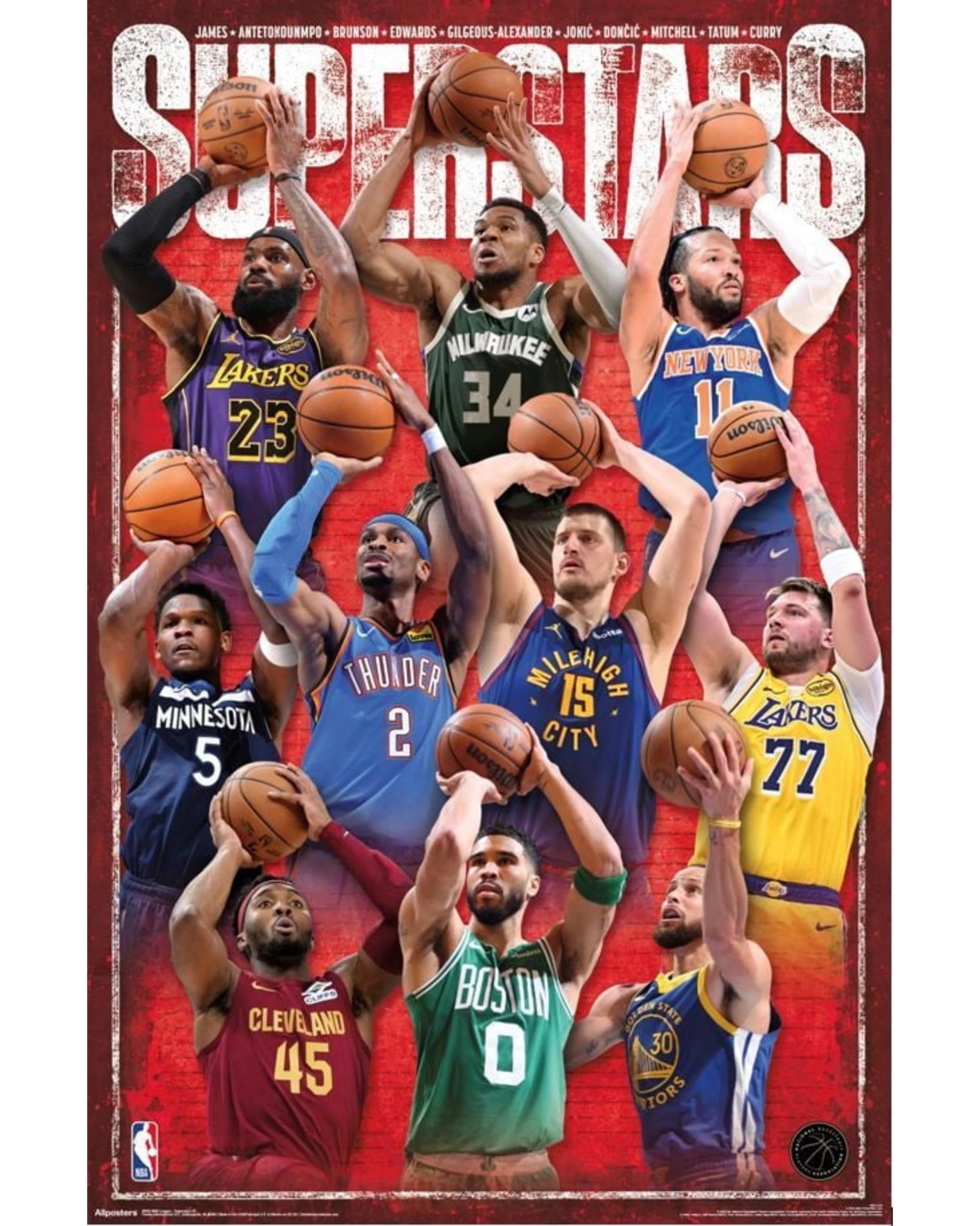 1 NBA League Superstars 2025 Poster, 1 of 1