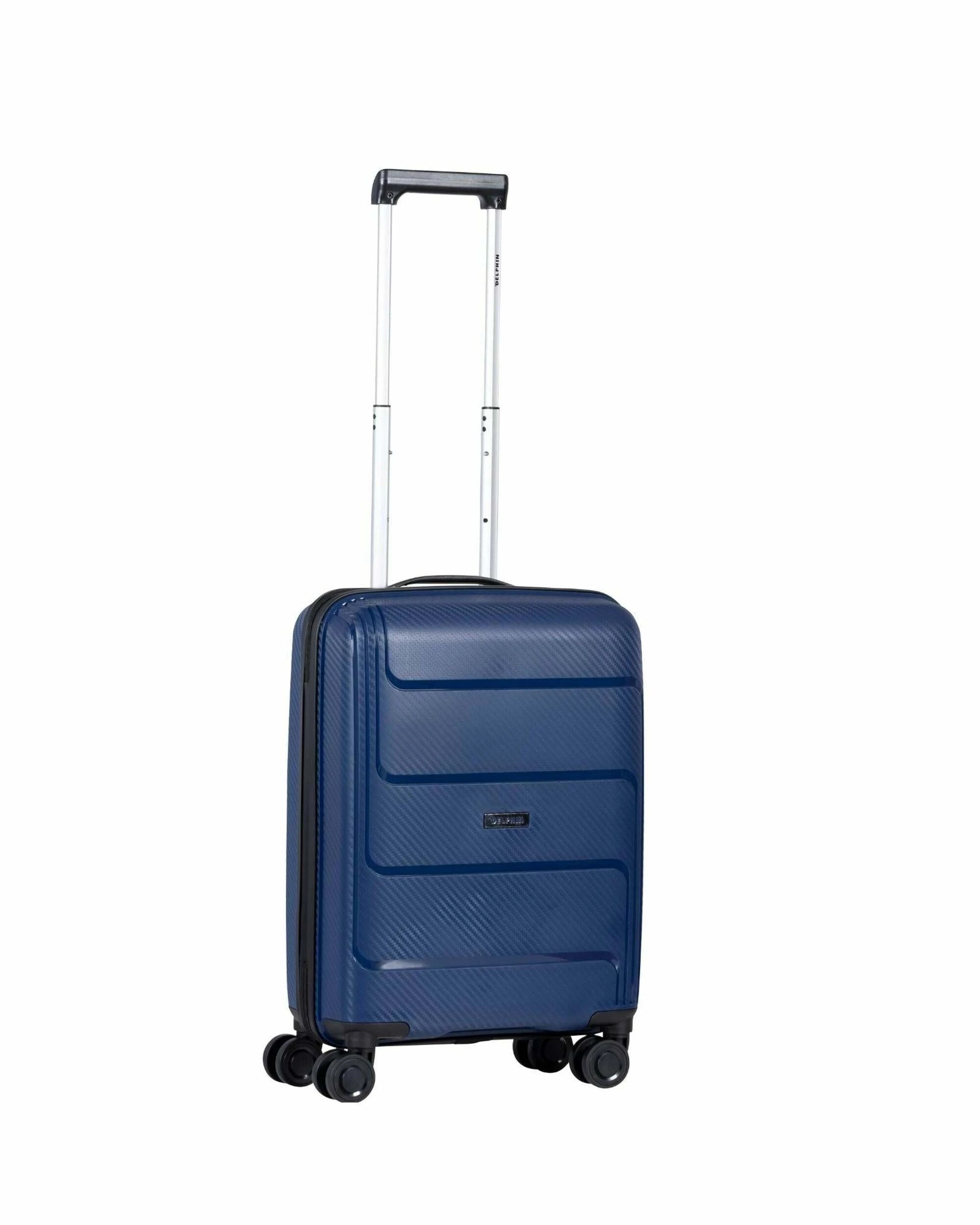 3 Delphin Verona Hardside Carry-On Spinner Suitcase - 55cm - Blue, 3 of 5