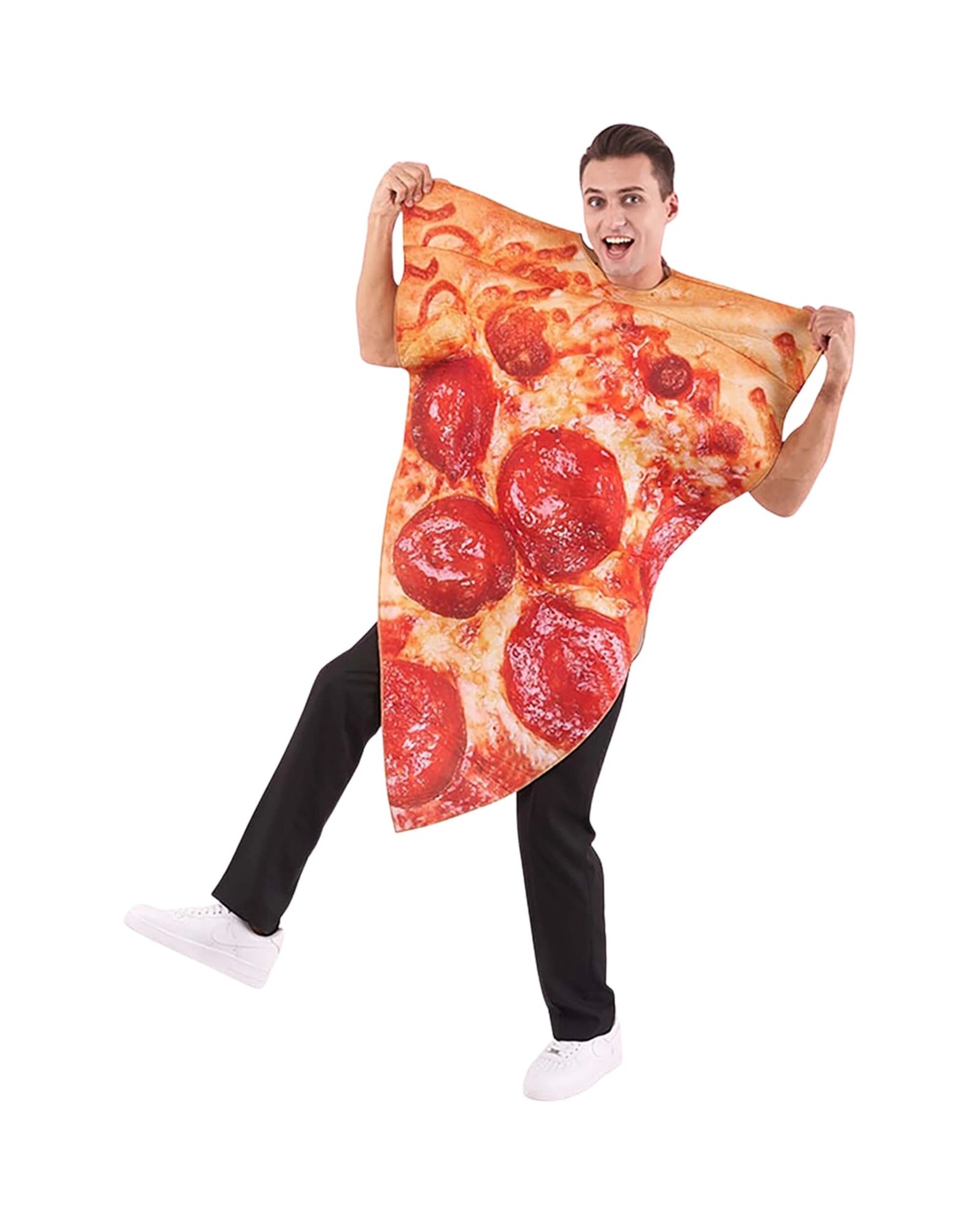 1 Party Planet Adult Pepperoni Pizza Costume One Size - One Size, 1 of 4