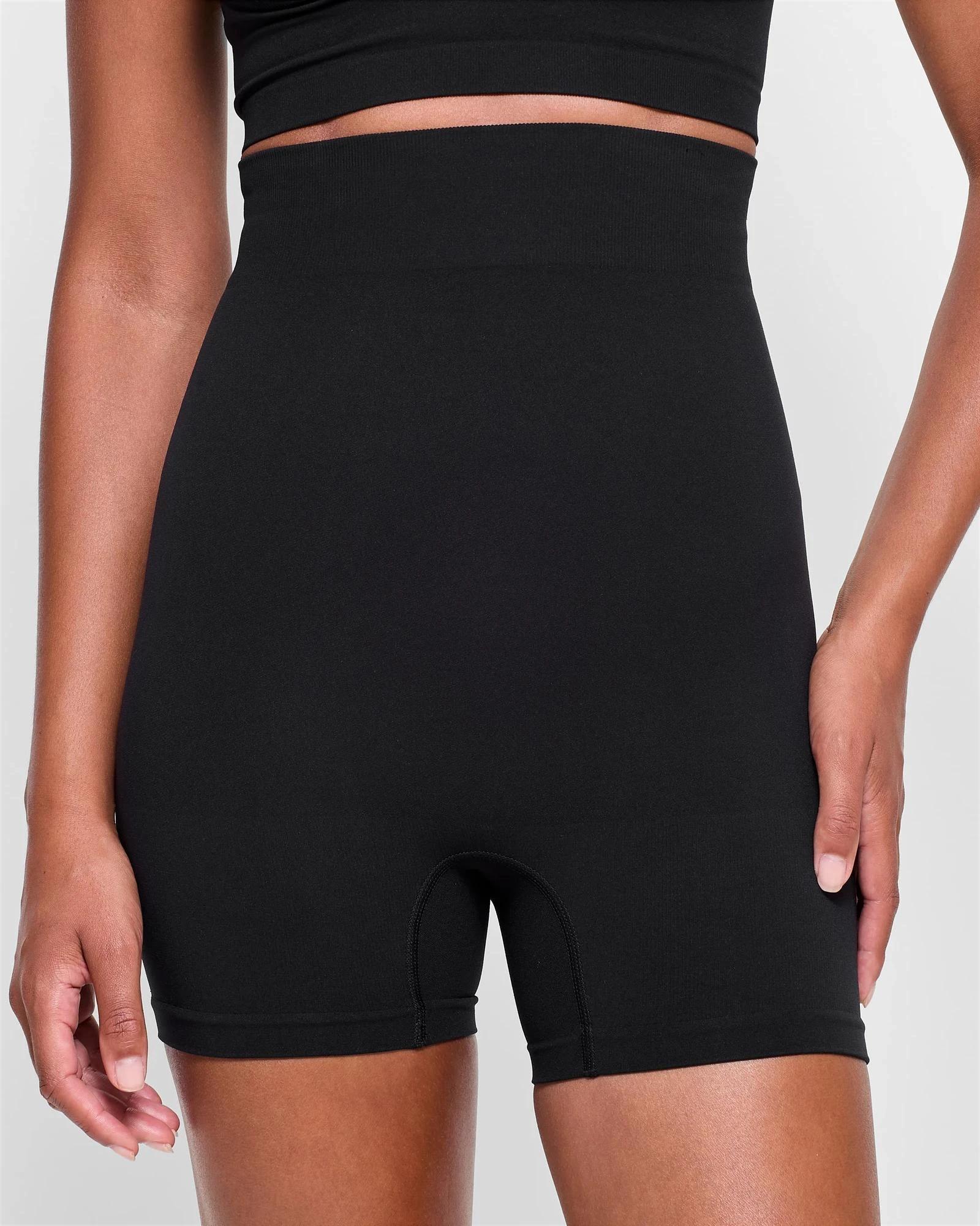 1 Target Woman Seamfree Sculpt High Waisted Shorts BLACK, 1 of 5