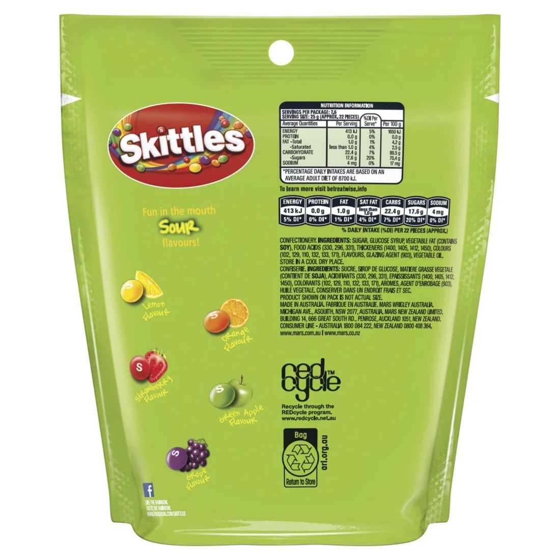 2 Skittles Sours Bag 190g, 2 of 2