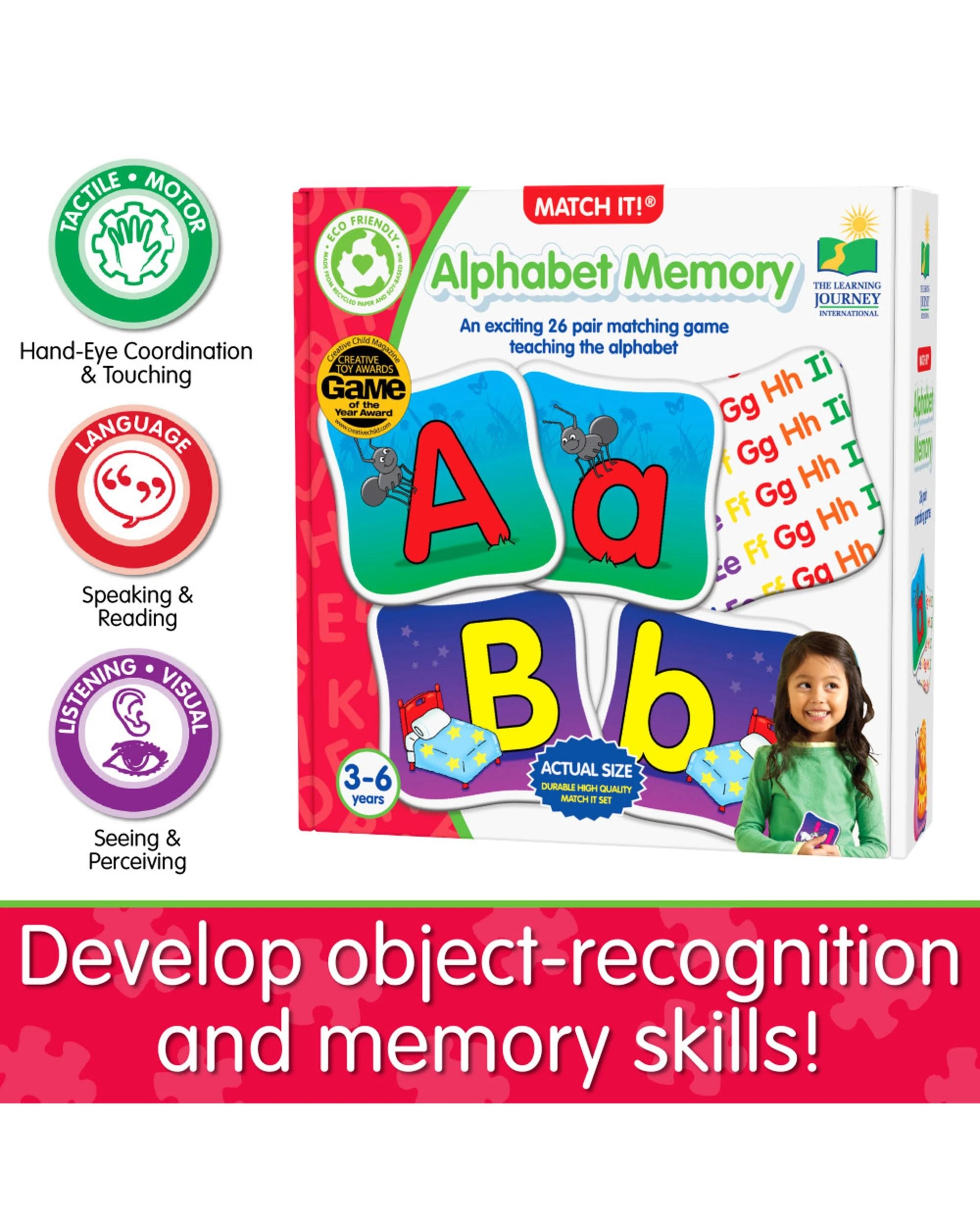 6 Learning Journey Match It Memory Alphabet, 6 of 6