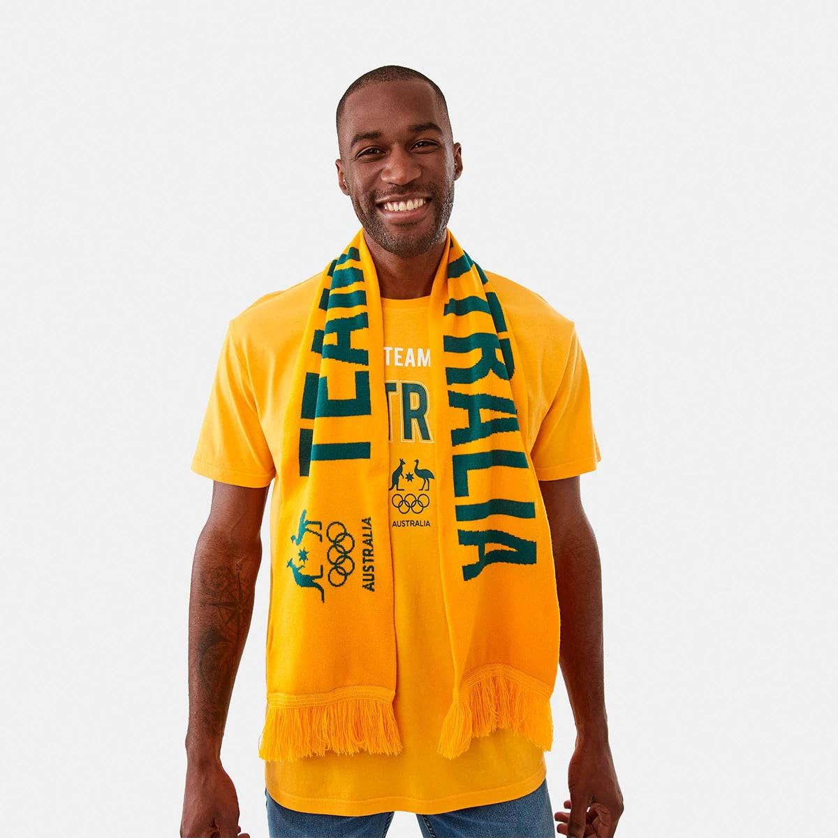 3 Active Unisex Olympics Team Aus Scarf Oz Yellow, 3 of 10