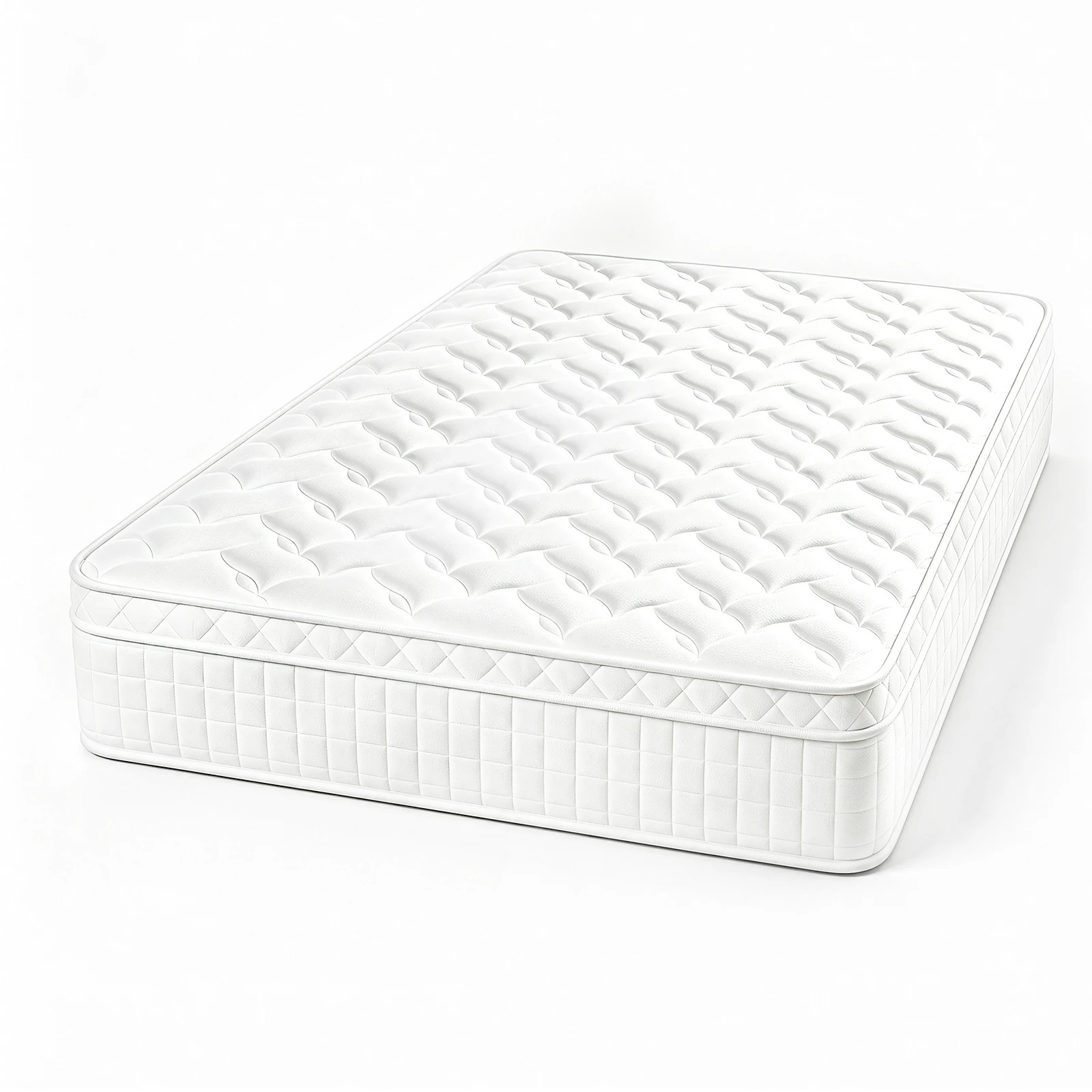 1 Advwin 34CM Hybrid Mattress with Memory Foam & Individual Pocket Springs Double Size - White, 1 of 9