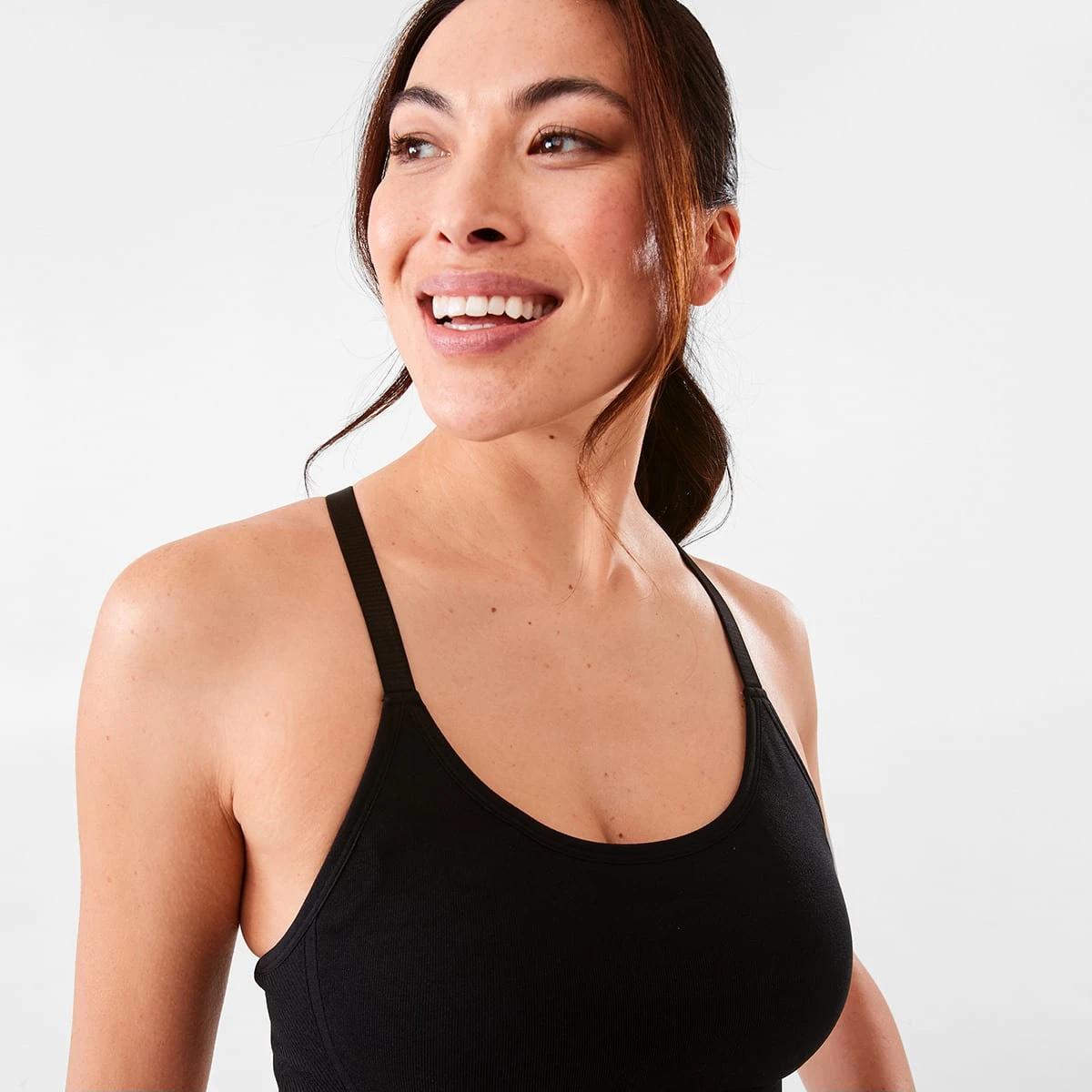 6 2 Pack Sports Medium Support Seamfree Crop BLACK, 6 of 9