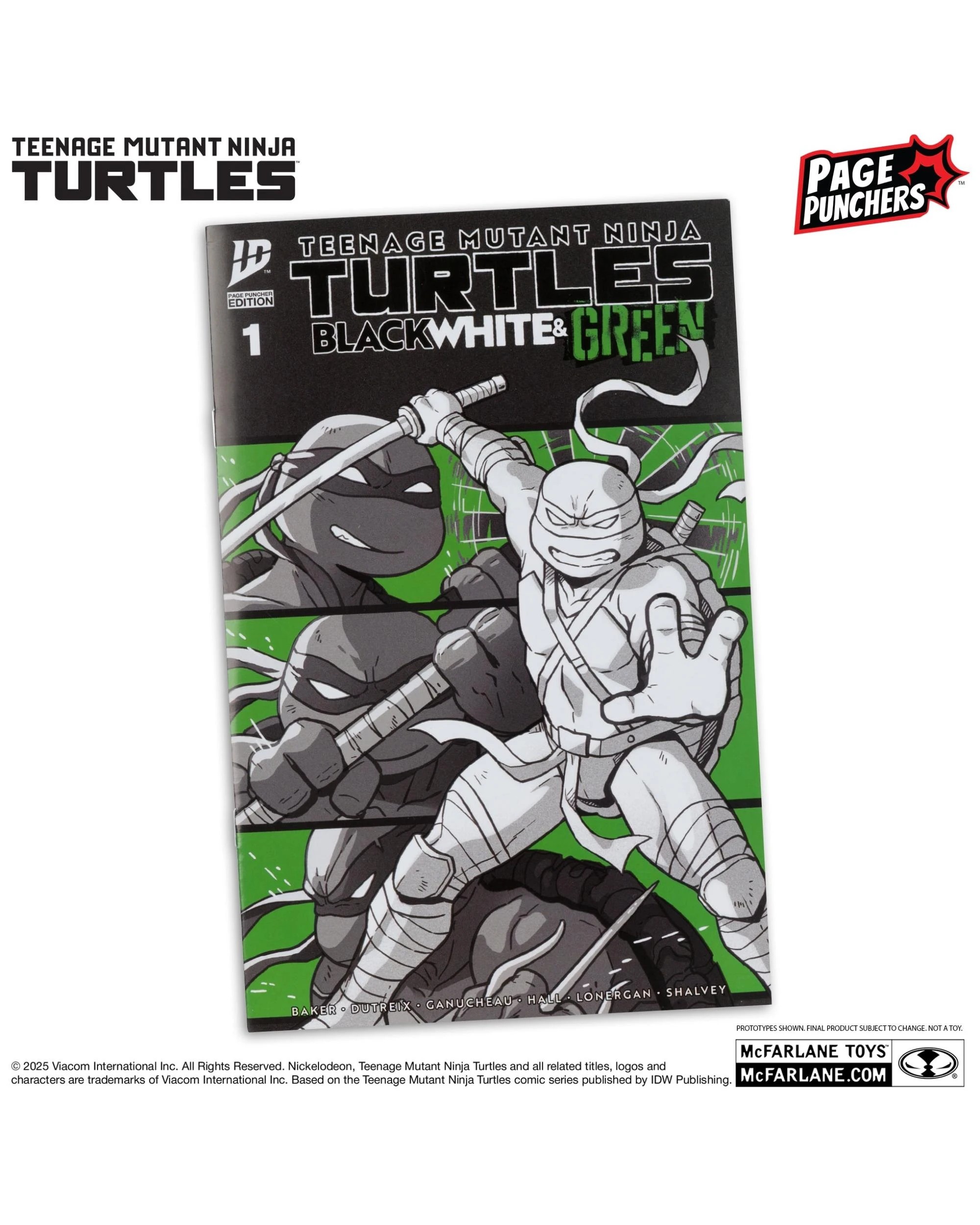 7 Teenage Mutant Ninja Turtles Raphael Black White and Green Page Punchers Red Platinum Edition 5 inch Figure With Comic, 7 of 9