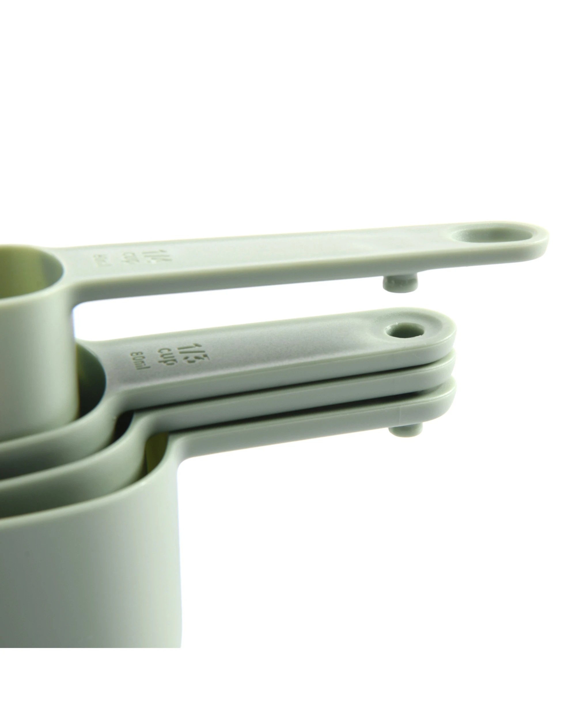 6 Gourmet Kitchen Modern Nesting Measuring Cup Set 4pc 16.6x7.6x7.5cm - Green, 6 of 10