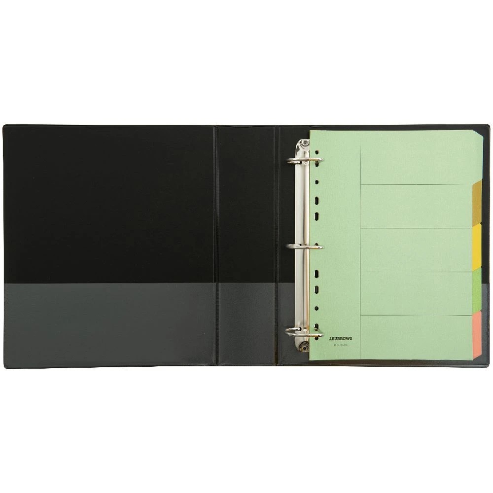 5 J.Burrows Insert Binder A4 3 D-Ring 50mm Black, 5 of 6