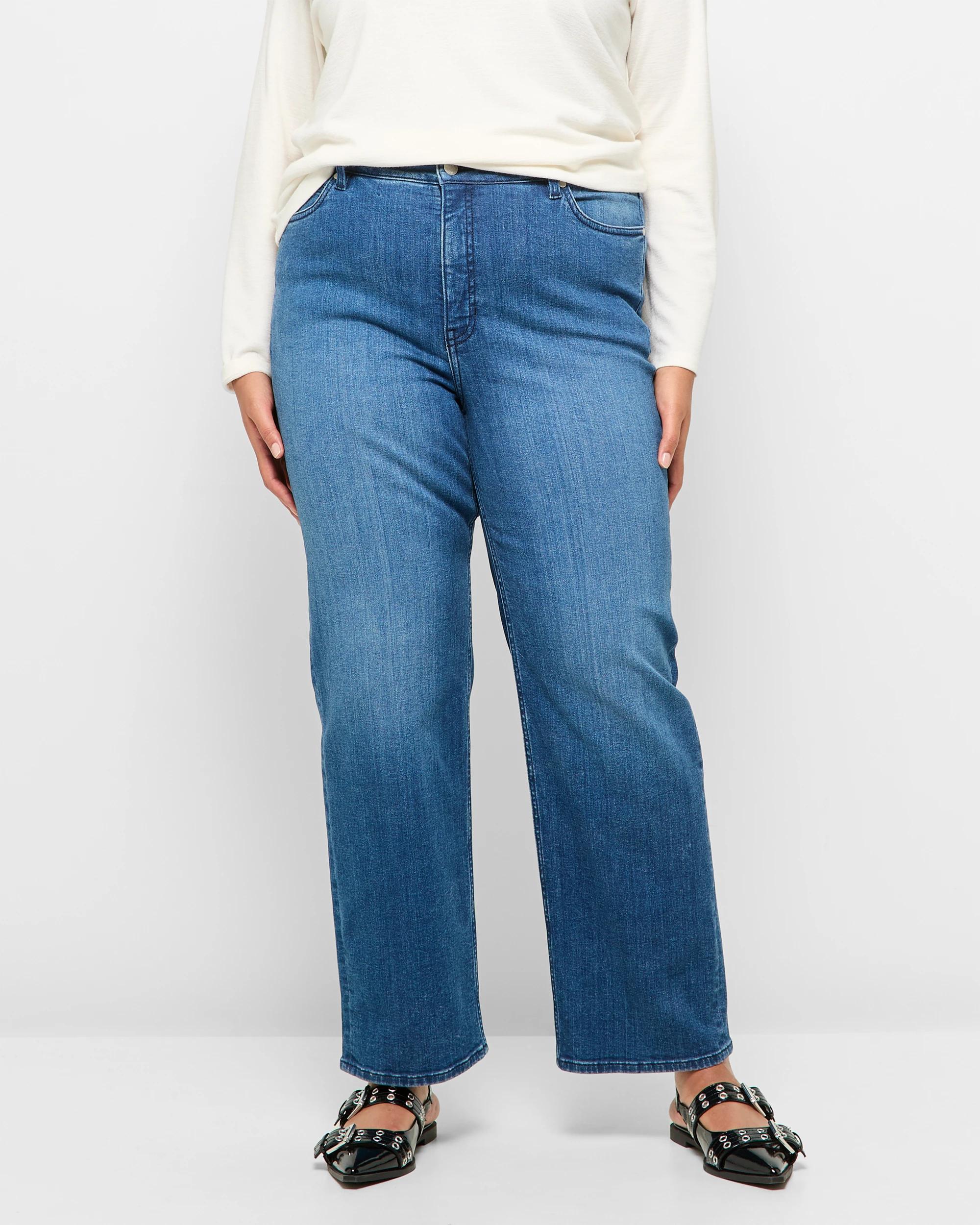 2 Target Plus Size Full Length Straight Leg Denim Jeans - Alexa 70'S VINTAGE BLUE, 2 of 5