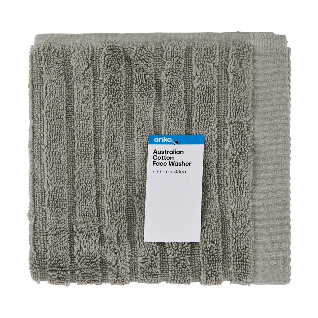 5 Australian Cotton Face Washer - Silver, 5 of 6