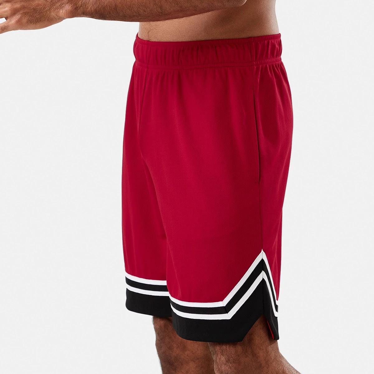 2 Active Mens Basketball Shorts NEON RED, 2 of 7
