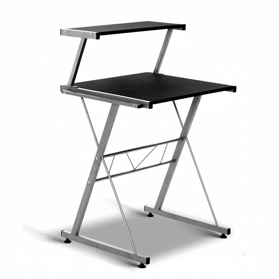 8 Artiss Computer Desk L-Shape Keyboard Tray Shelf - Black, 8 of 8