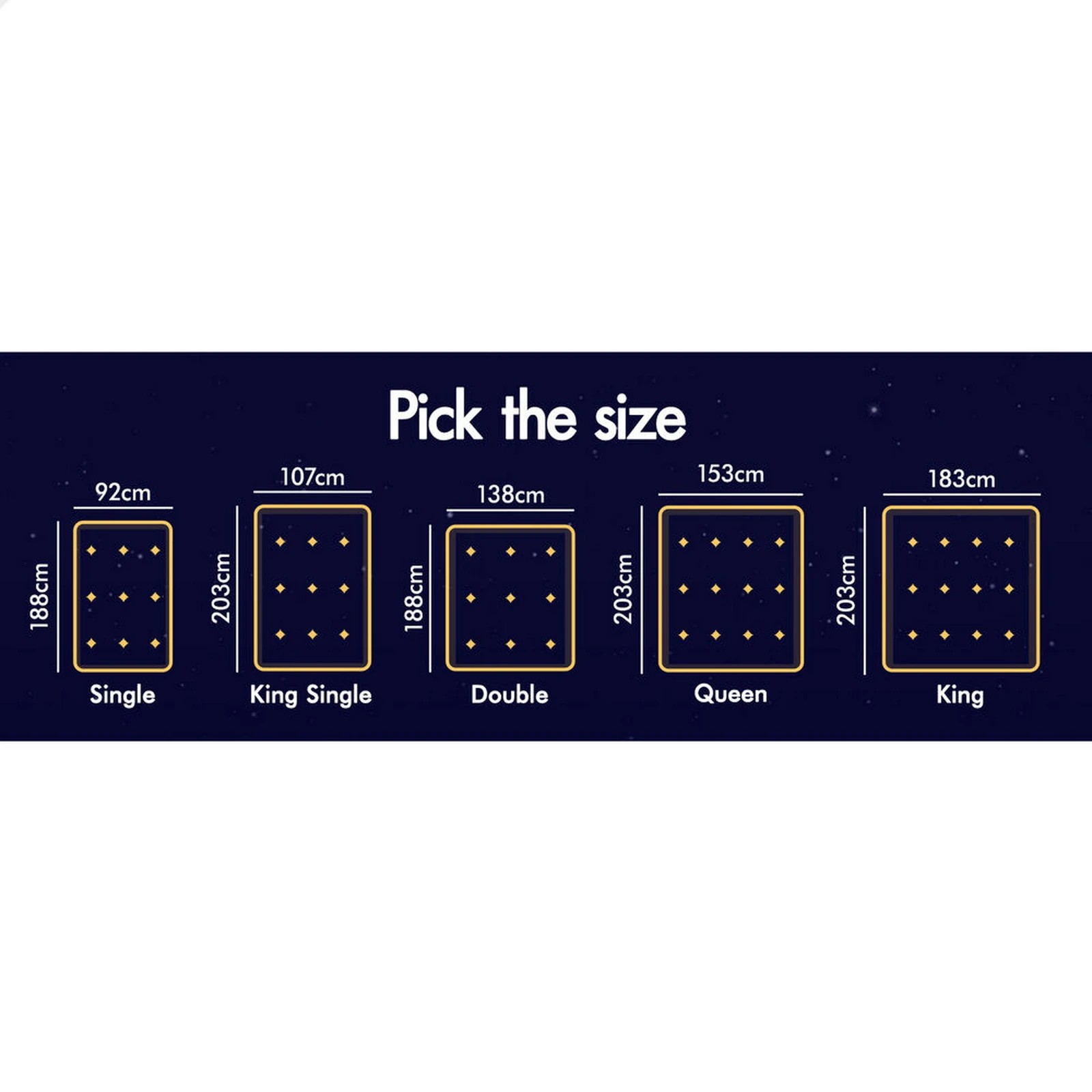 10 Starry Eucalypt Memory Foam Mattress Topper 10cm Airflow Single - Single Bed, 10 of 10