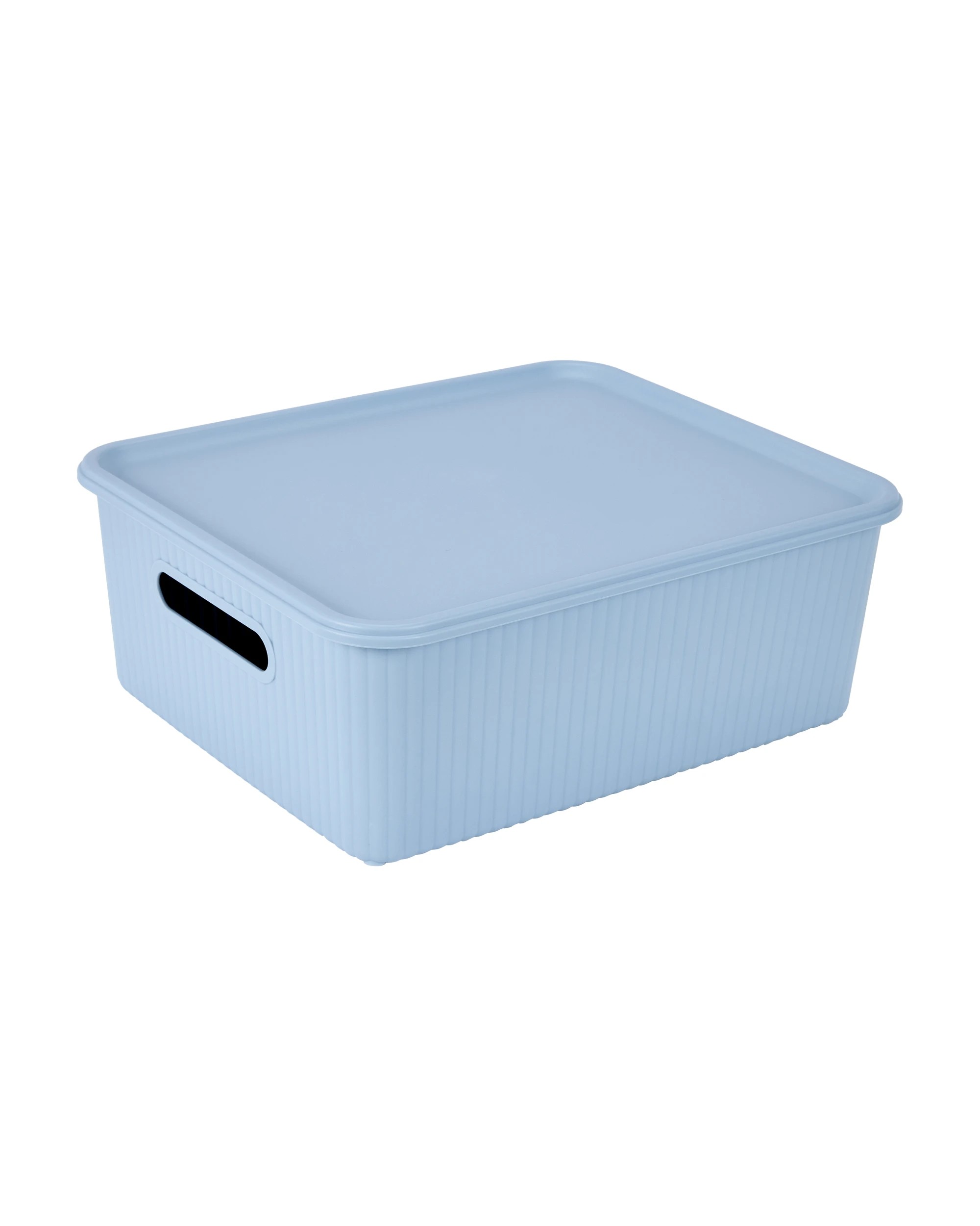 1 11L Ribbed Container - Blue, 1 of 7