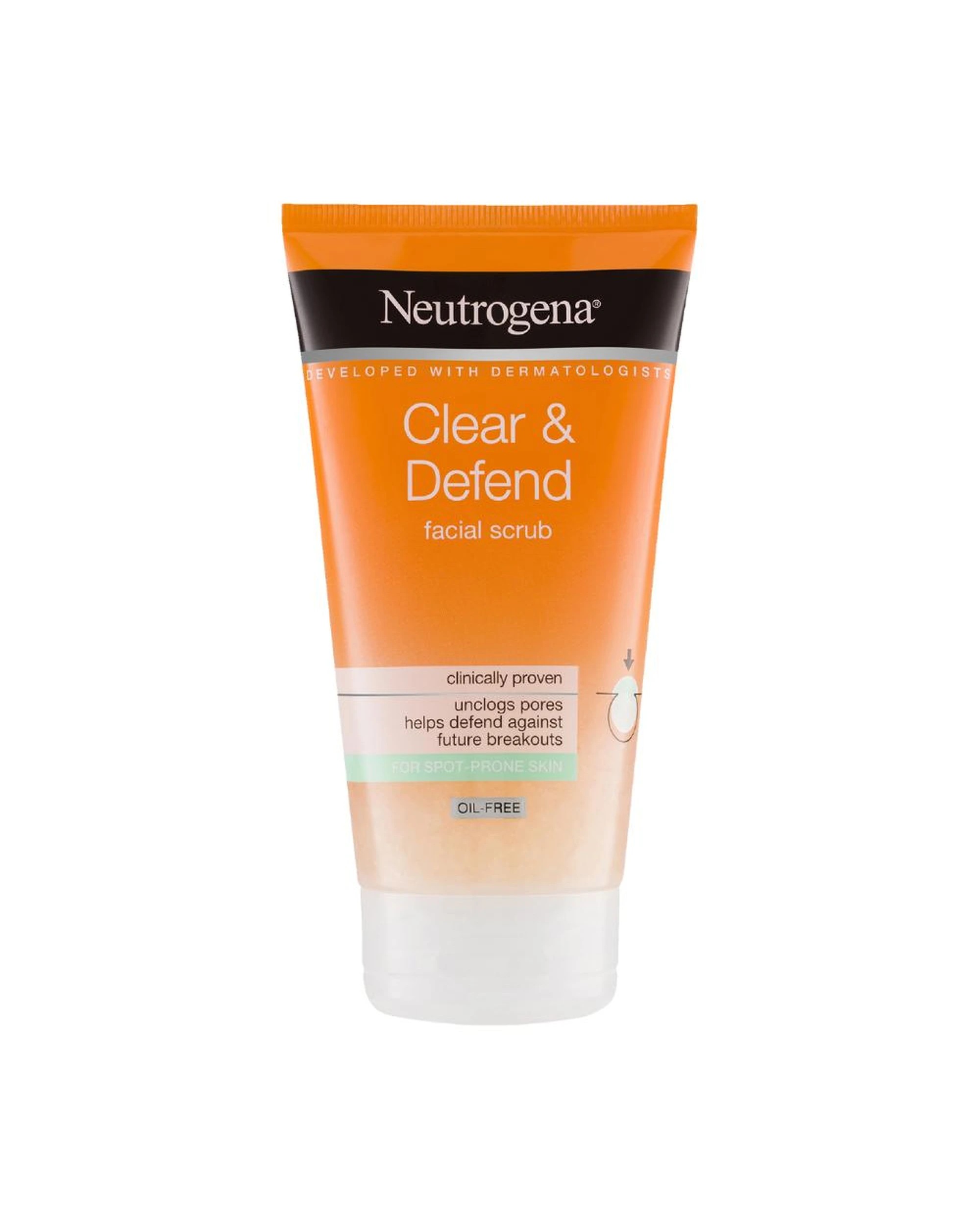 2 3 x Neutrogena Clear & Defend Daily Scrub 150mL, 2 of 2