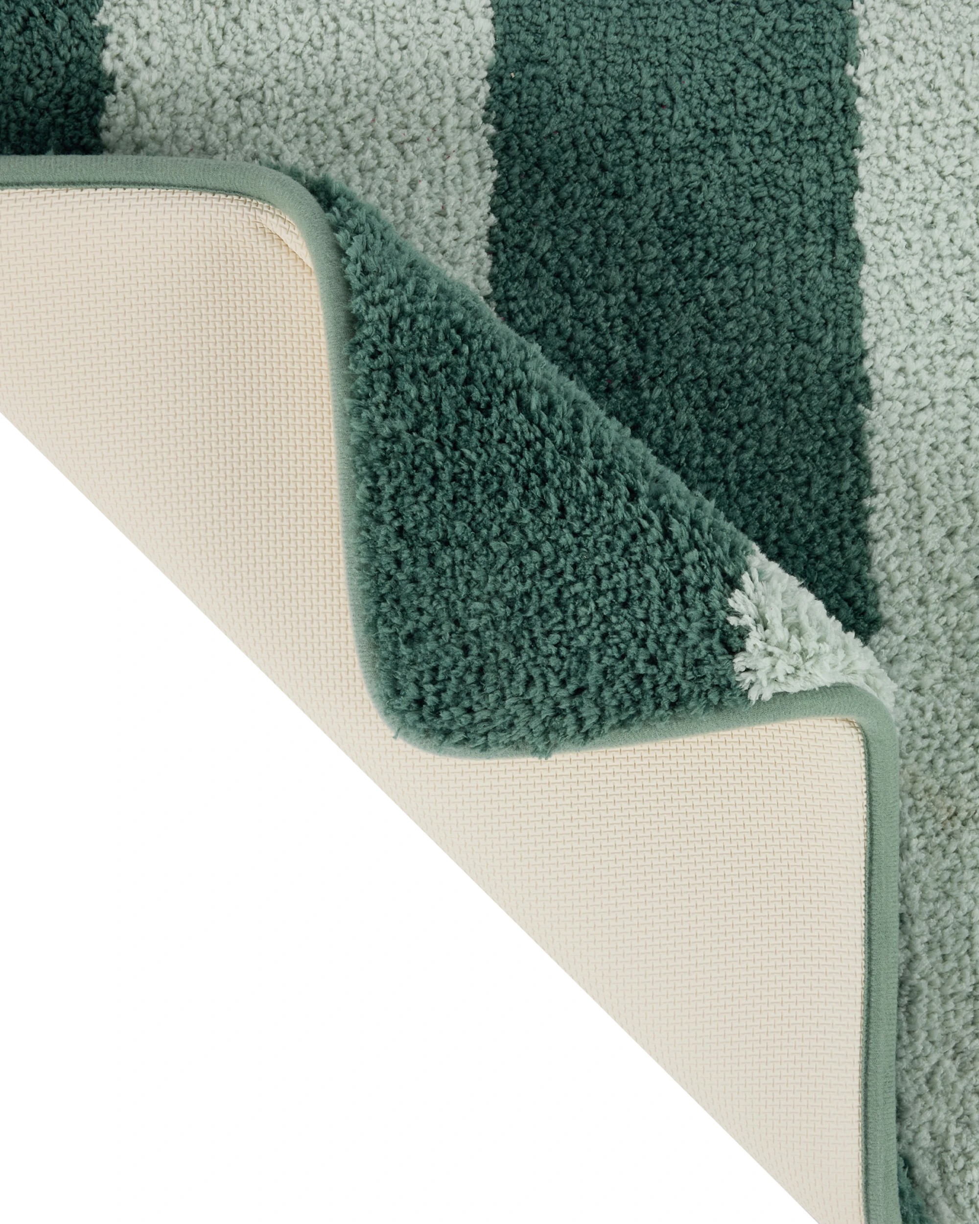 2 Memory Foam Bath Mat - Green Stripe, 2 of 5
