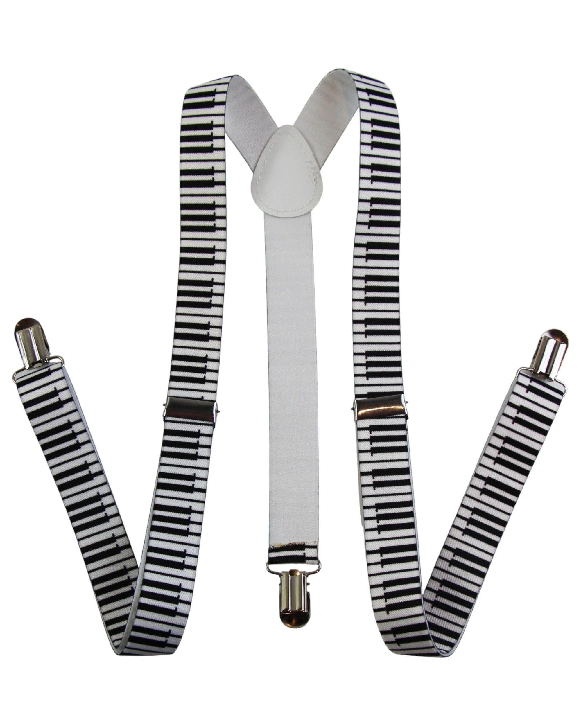 3 Zasel Mens Adjustable Piano Keys Patterned Suspenders - Multi, 3 of 5