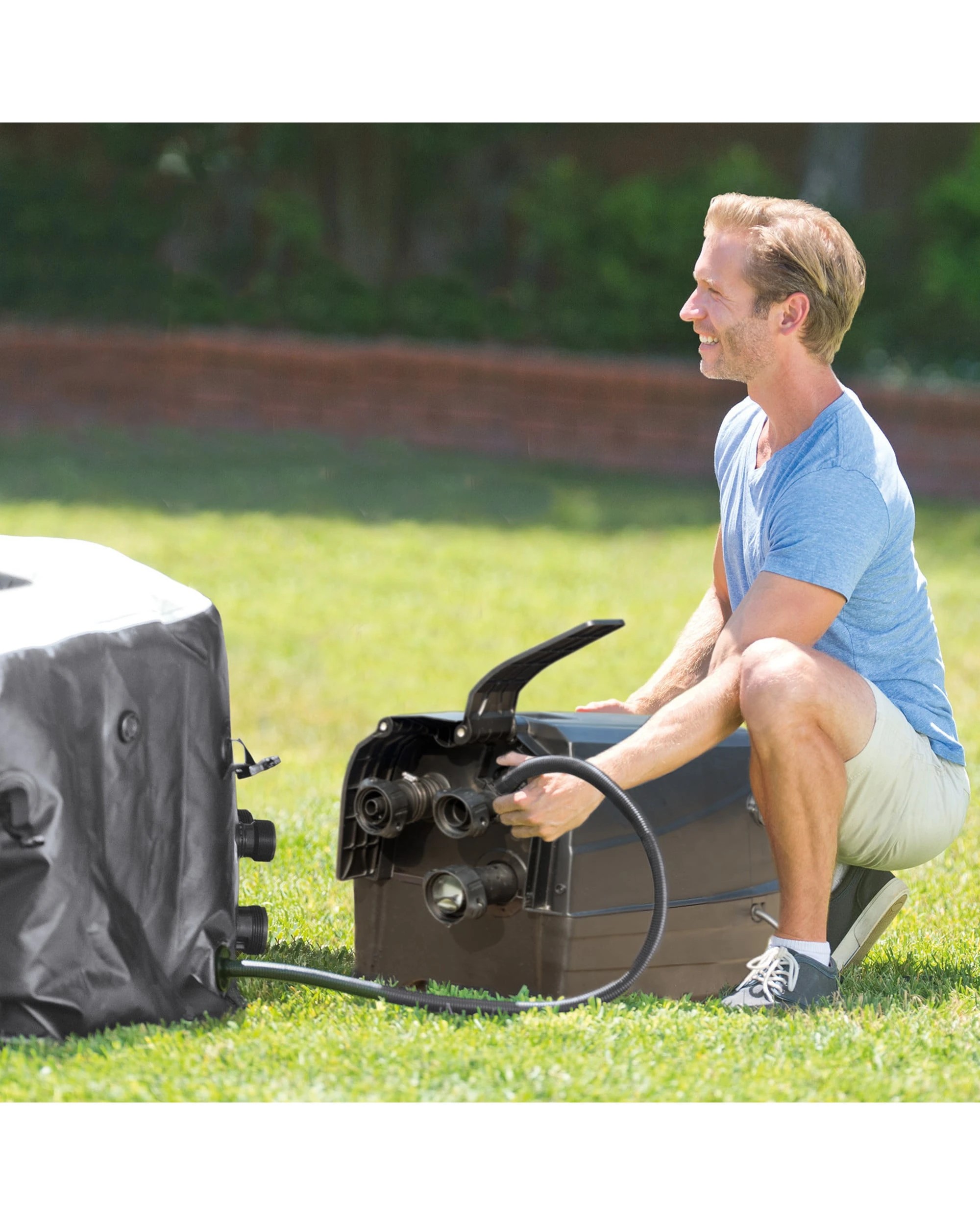 6 Intex PureSpa Jet Bubble Deluxe 6-Person Inflatable Hot Tub - Black, 6 of 9