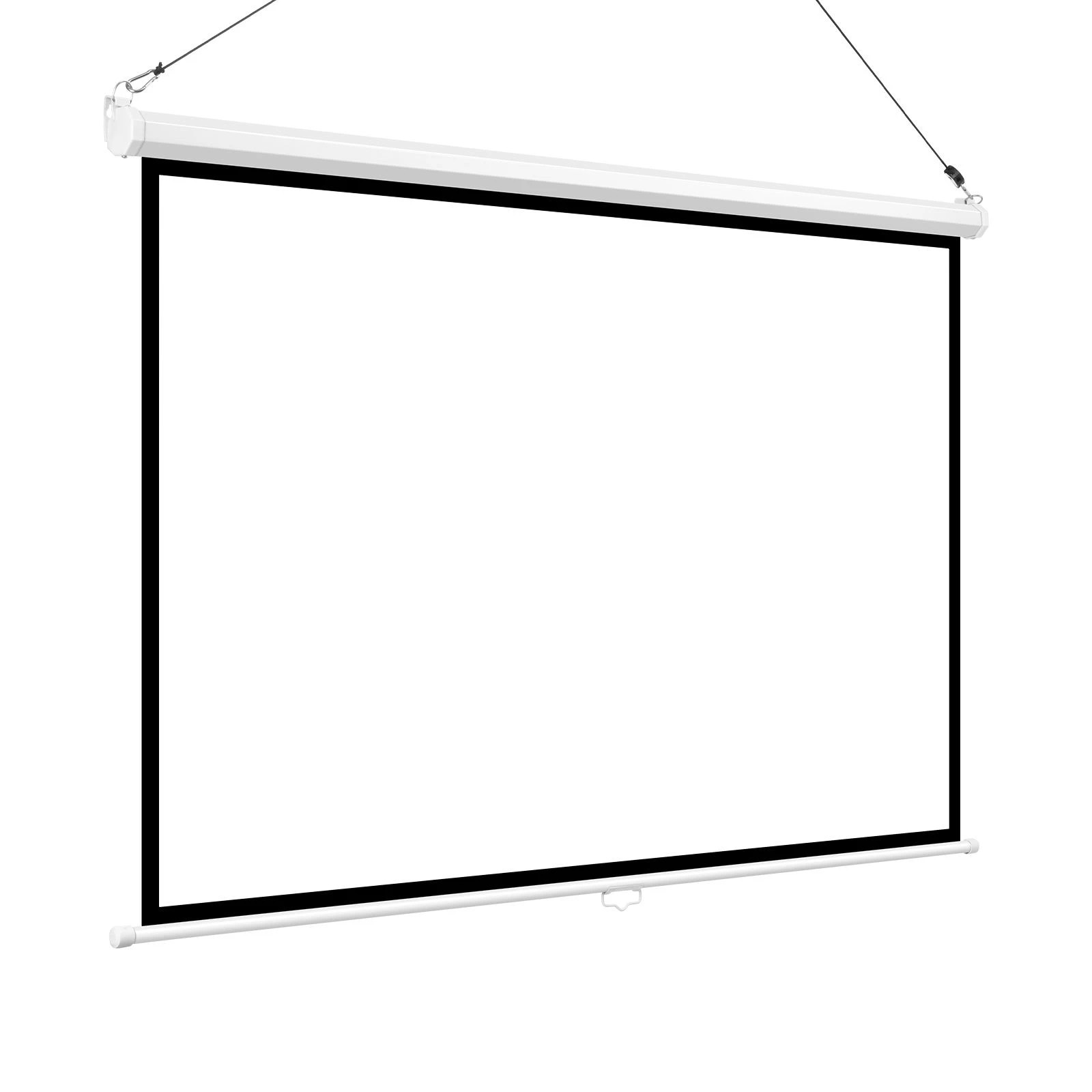 2 Ausway 120 Inch Projector Screen 4:3 Manual Pull Down Retractable, Wall/Ceiling Mount, 2 of 7