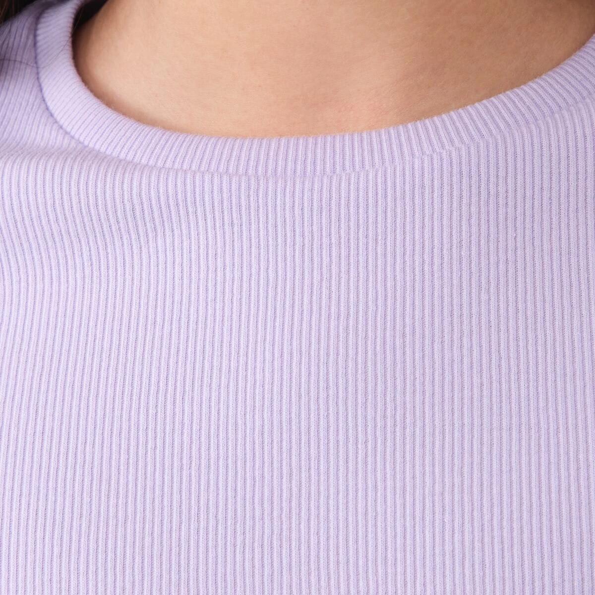4 Short Sleeve Rib Top PASTEL LILAC, 4 of 6
