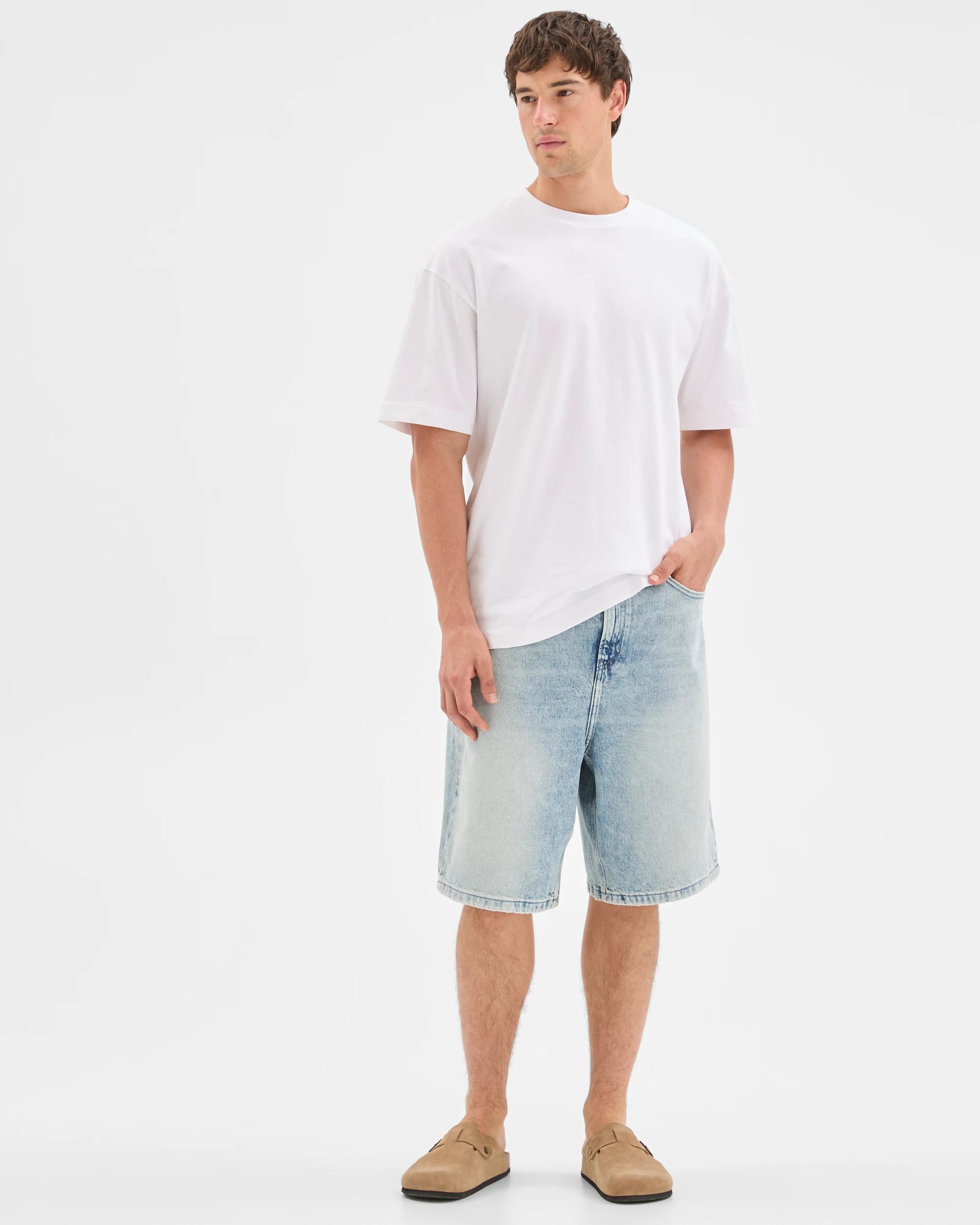 1 Commons Loose Fit Denim Shorts LIGHT INDIGO TINT, 1 of 6