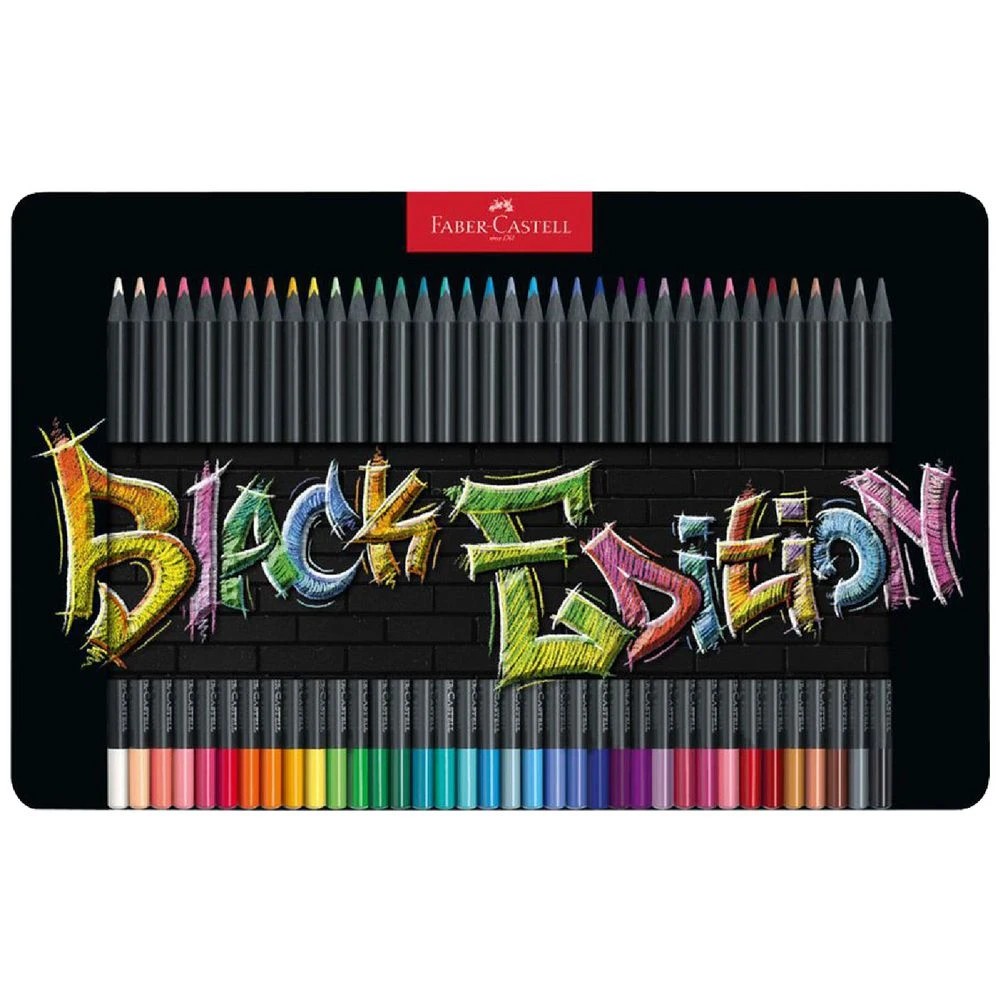 1 Faber-Castell Black Edition Pencil Tin Assorted 36 Pack, 1 of 4