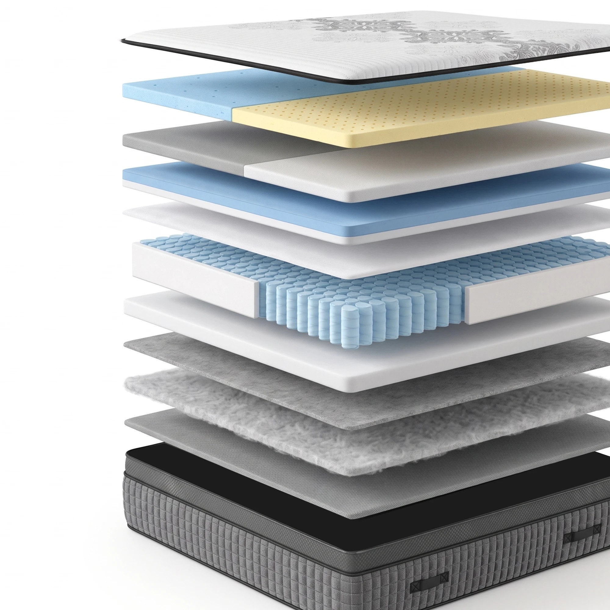 6 Giselle Bedding Mattress 37cm Adjustable Firmness Cool Gel Memory Foam Dual-Zone Flippable - Queen Bed - Grey, 6 of 8
