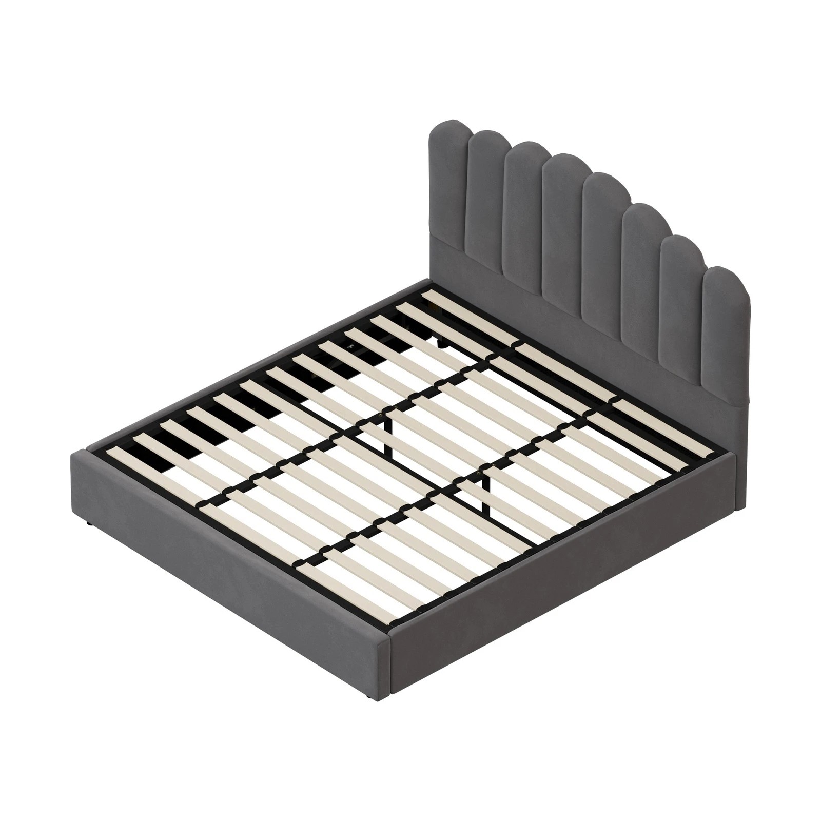 9 Oikiture Bed Frame King Size Gas Lift Bed Base With Storage Klon
 - Grey, 9 of 10