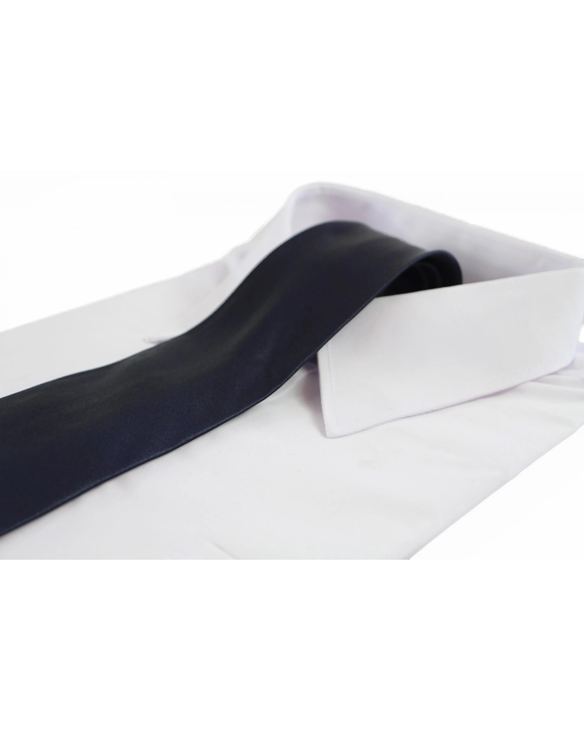 1 Zasel Mens Midnight 10cm Plain Neck Tie, 1 of 2