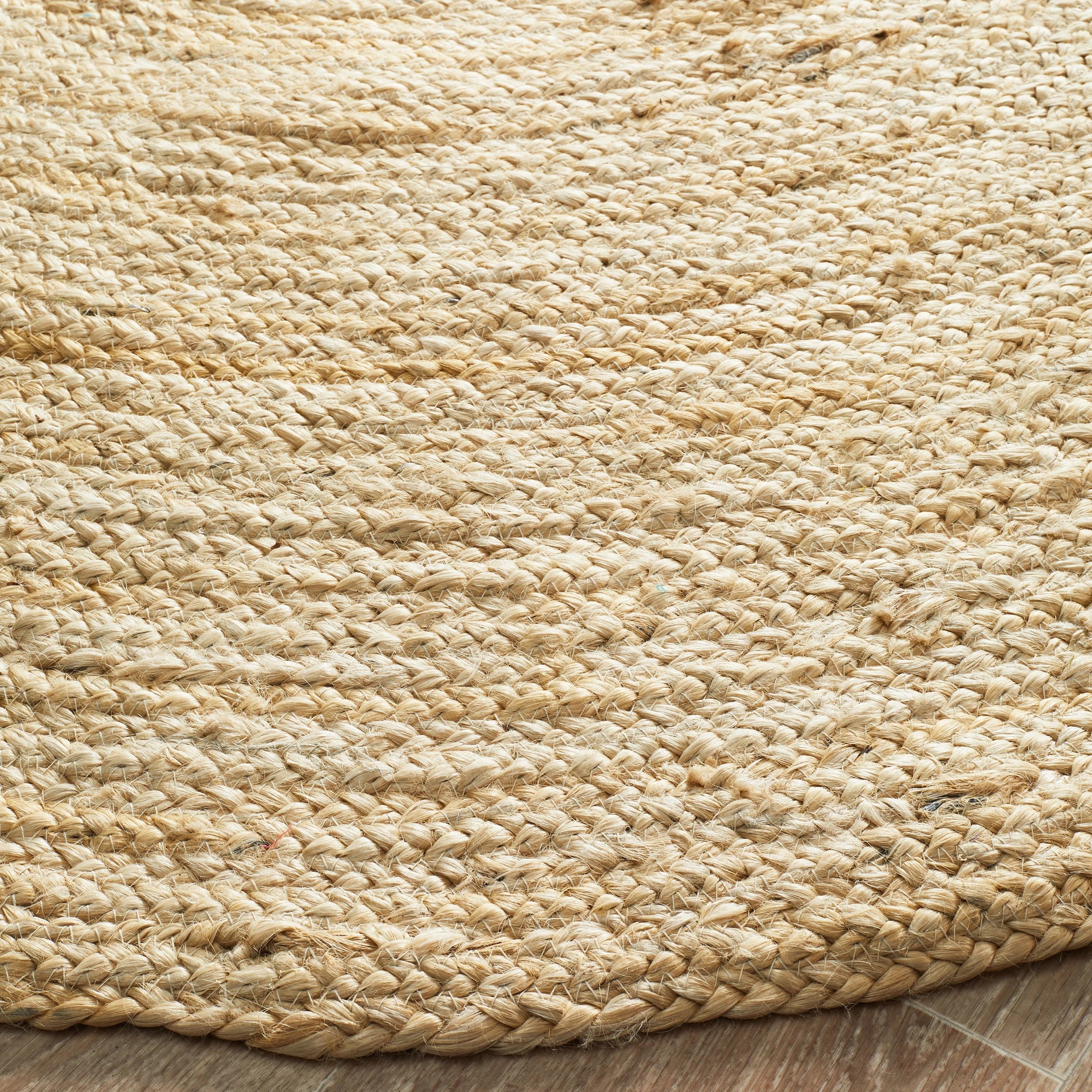 3 Common Ground Rugs Solace Polo 150x150cm - Small Jute Round Rug - White, 3 of 6