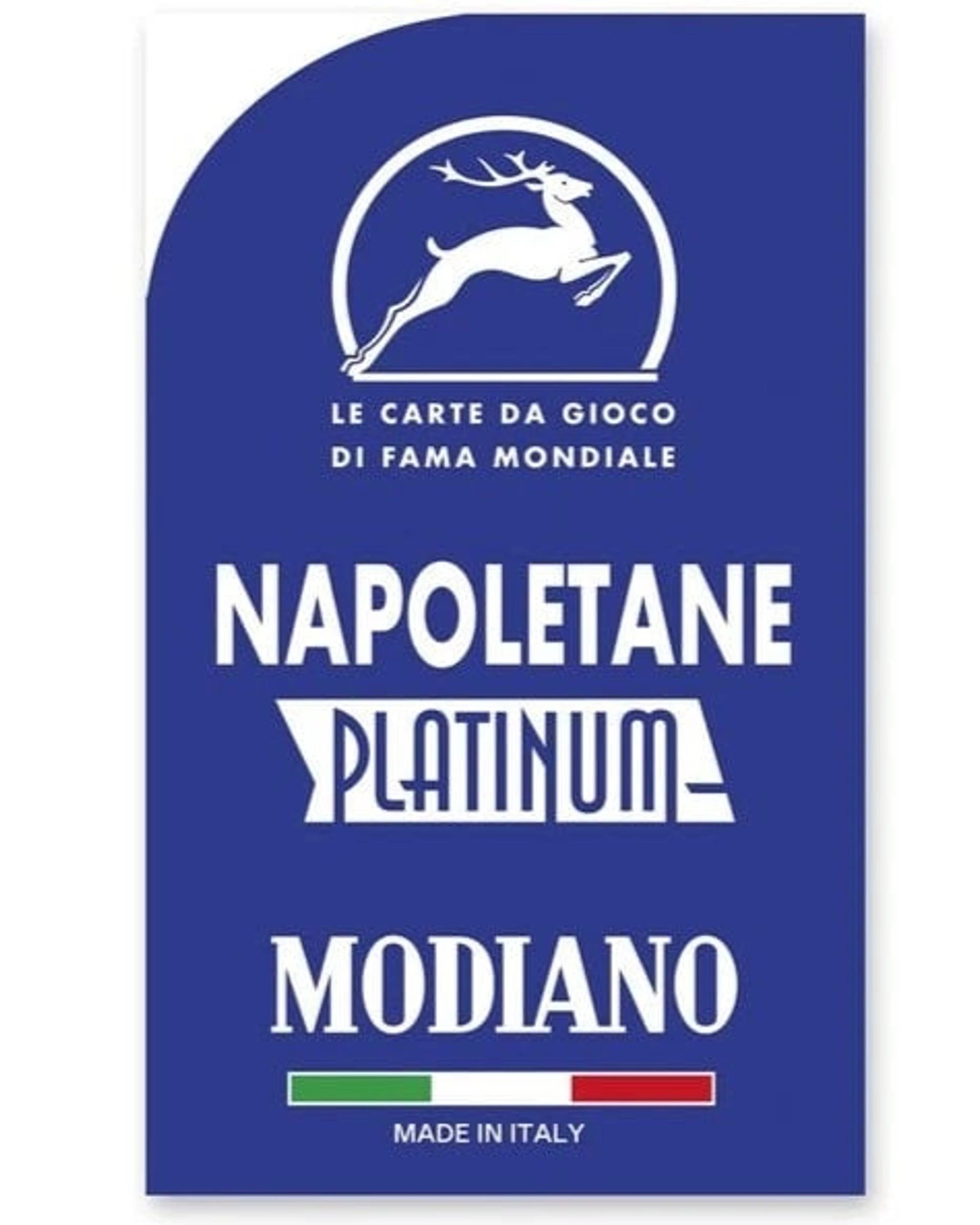 1 Modiano Napoletane Platinum 100% Plastic Blue Italian Playing Cards - Blue, 1 of 9