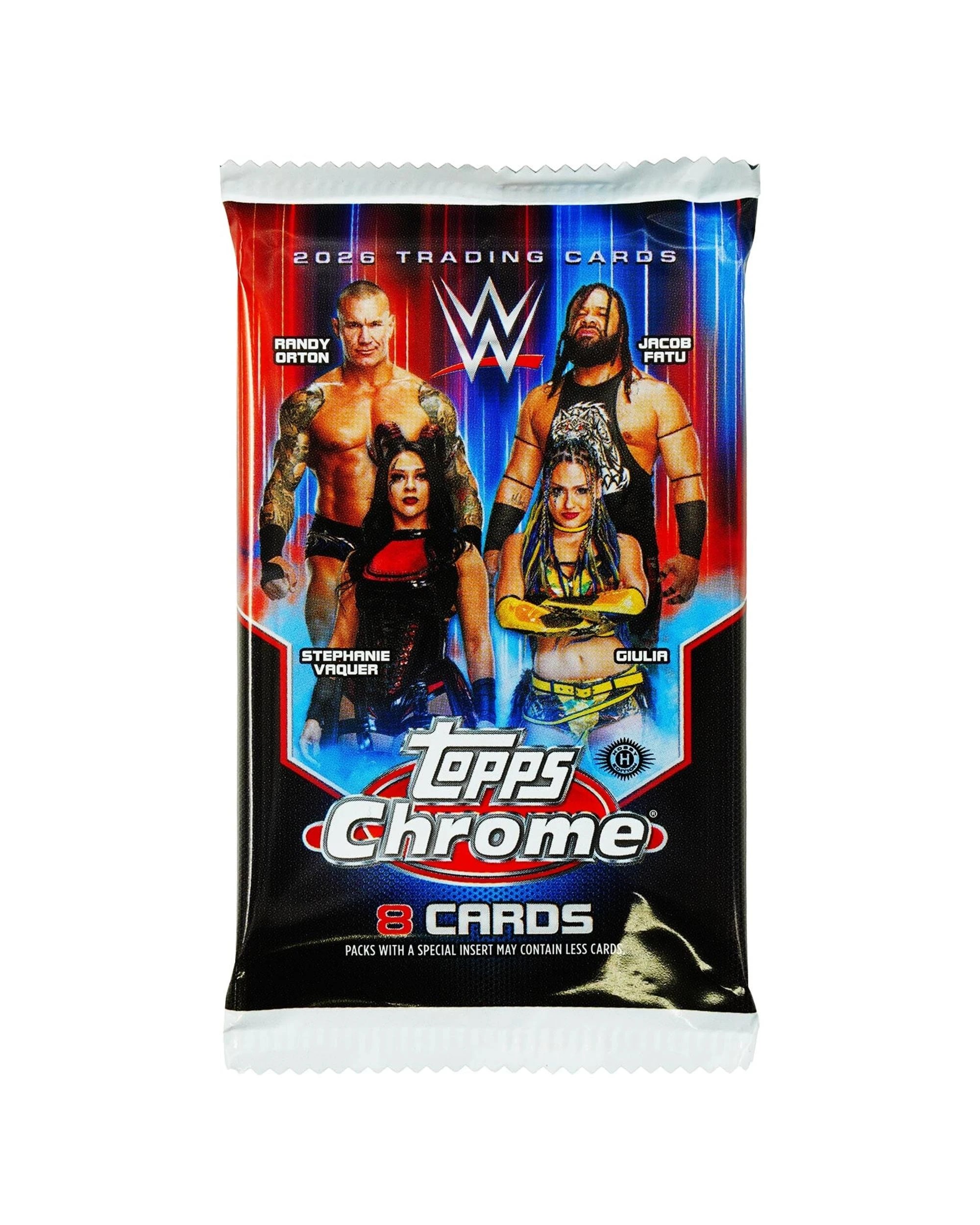 1 Topps 2026 Chrome WWE Wrestling Hobby Pack, 1 of 9