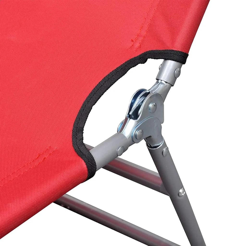 5 vidaXL Sun Lounger Foldable - Red, 5 of 7