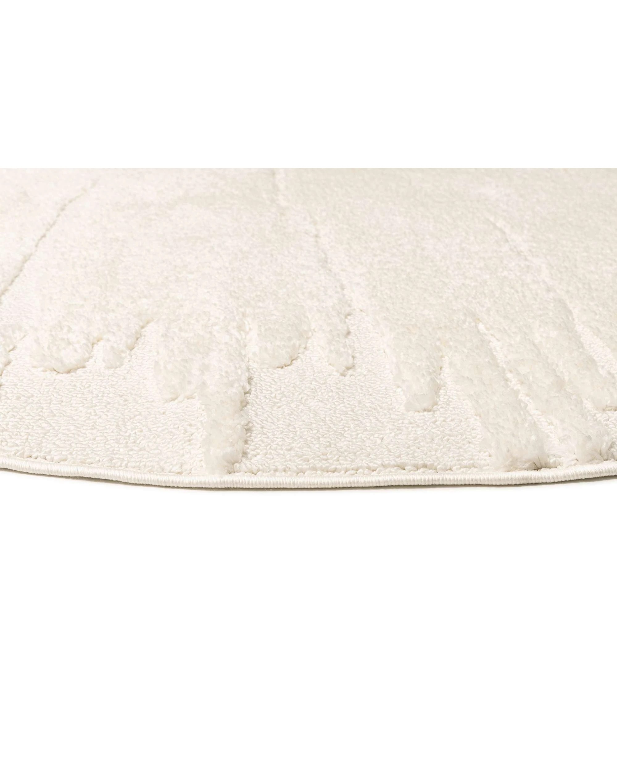 2 Loopsie Kallo Textured Round Rug-160cm x 160cm - White, 2 of 5