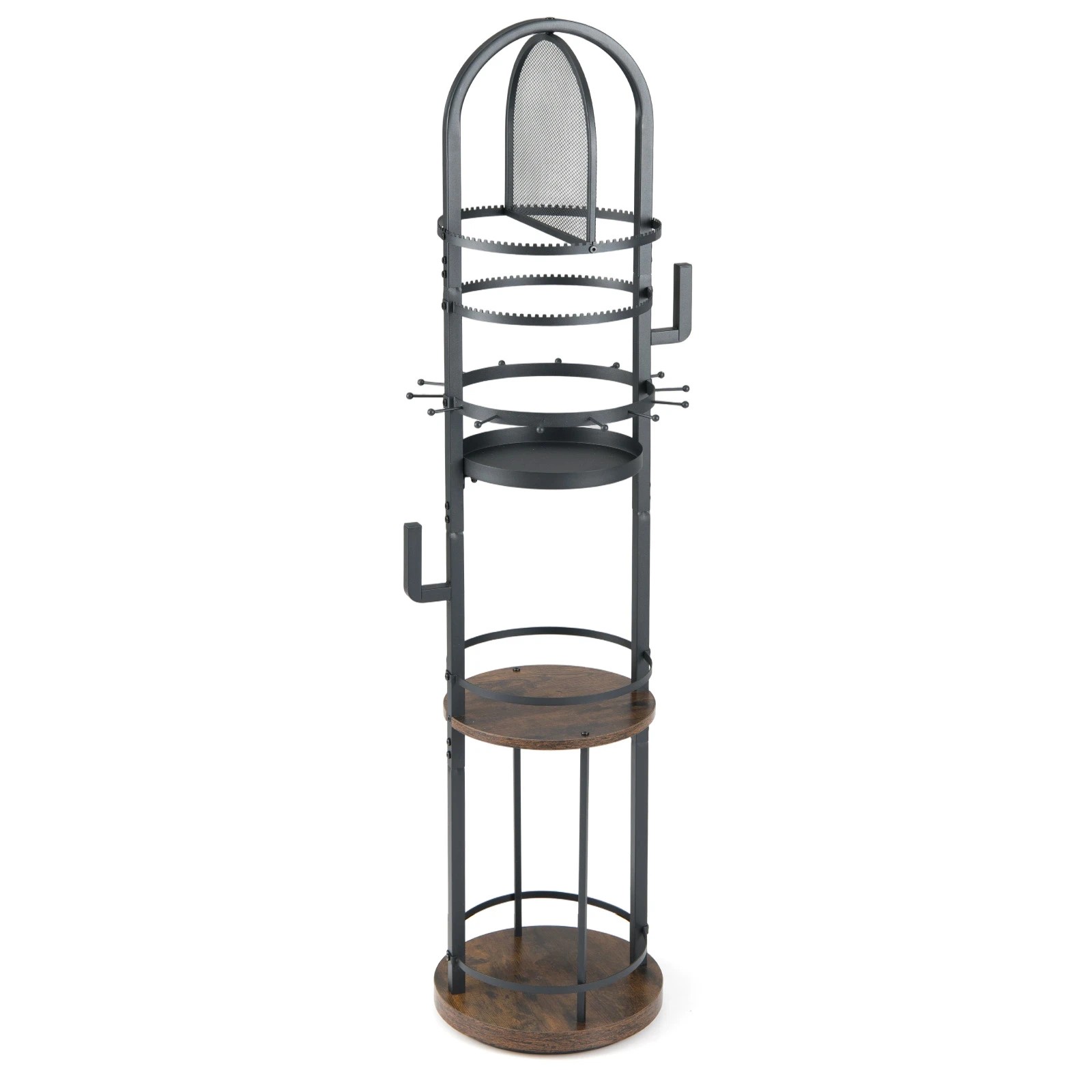 1 Costway Jewelry Display Rack Earring Organizer Stand Jewellery Hanger Holder Storage Shelf - Brown, 1 of 5