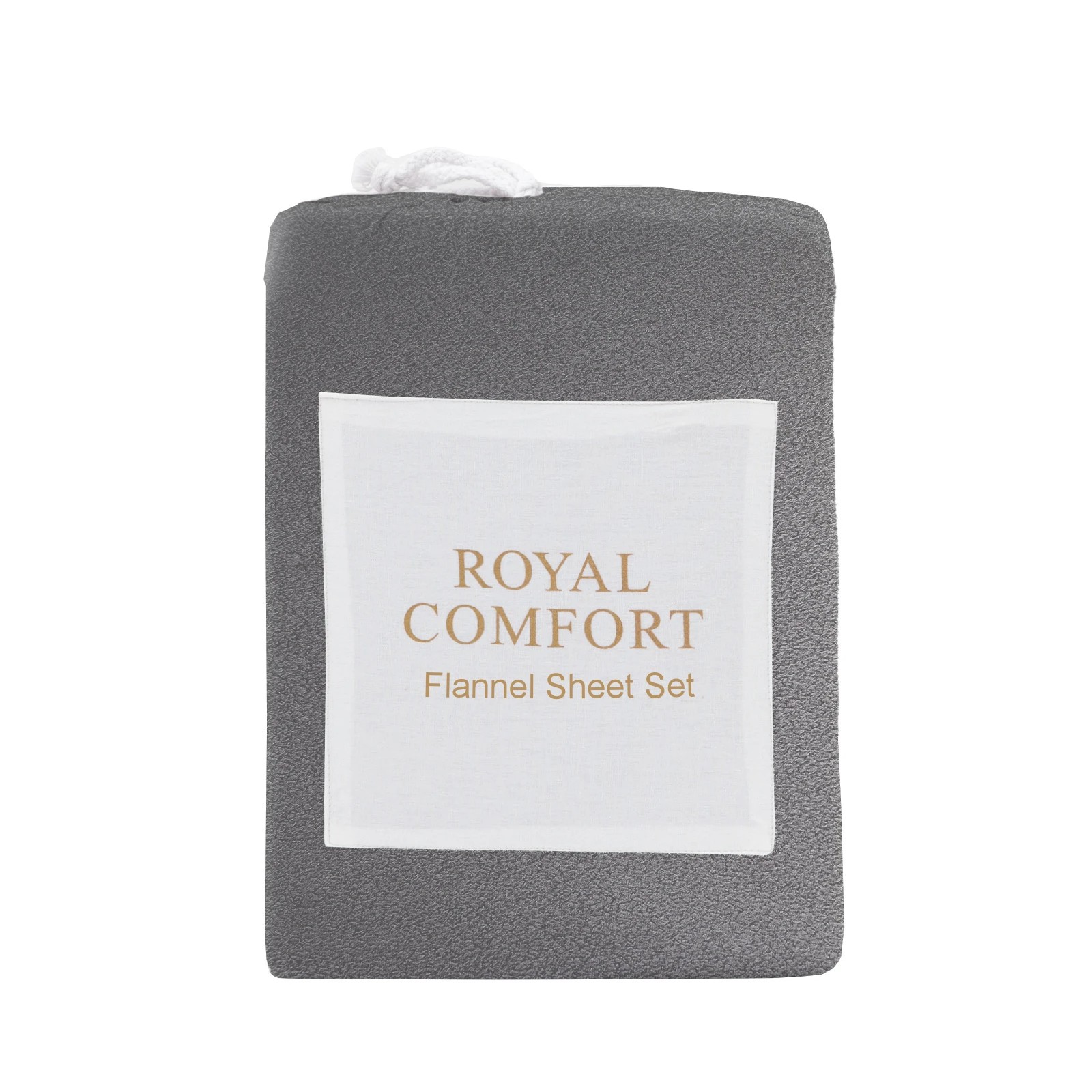 3 Royal Comfort Fleece Flannel Sheet Set Ultra Soft Warm Winter Thermal Bedding - Single Bed - Charcoal, 3 of 10