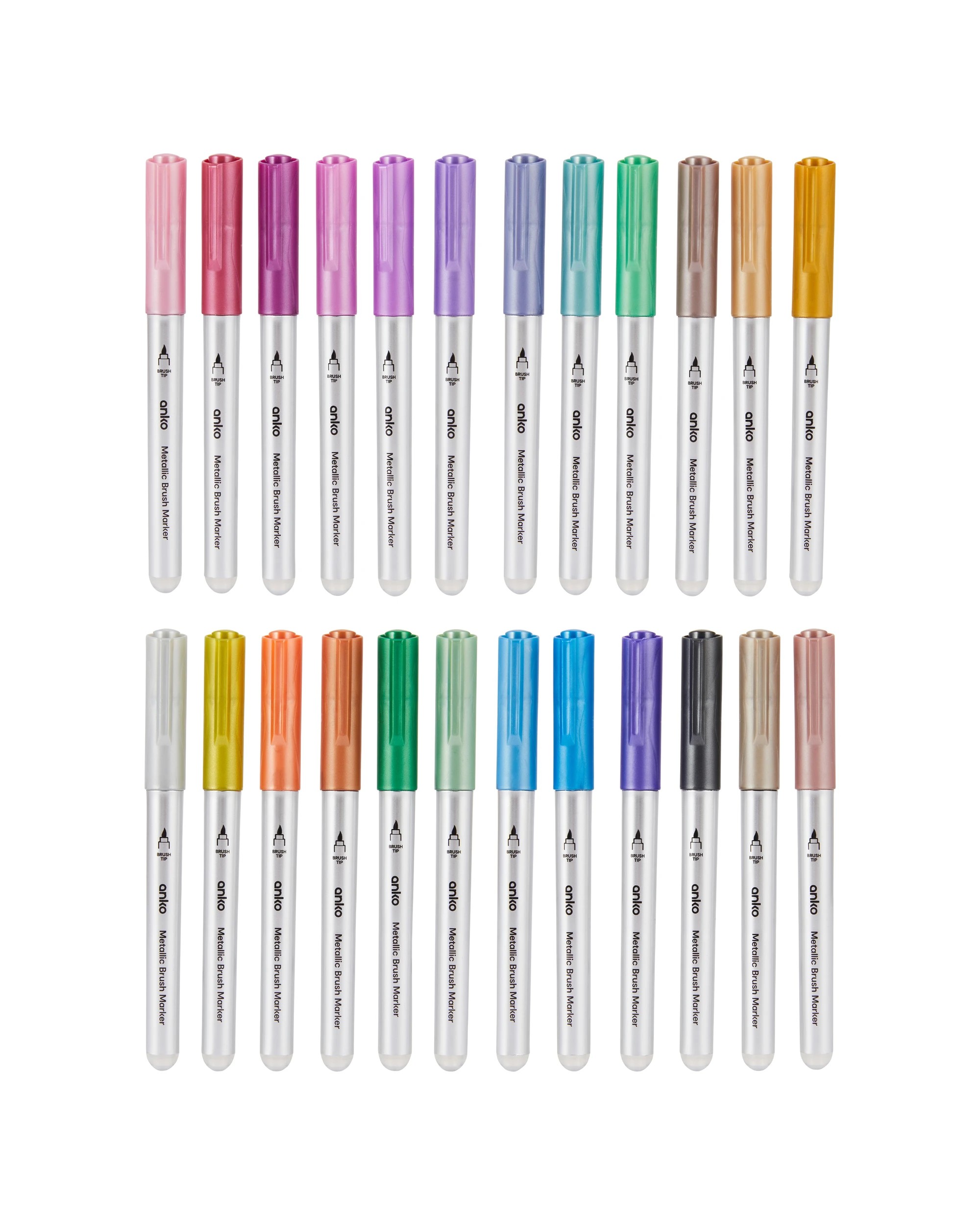 3 24 Pack Metallic Brush Markers, 3 of 9