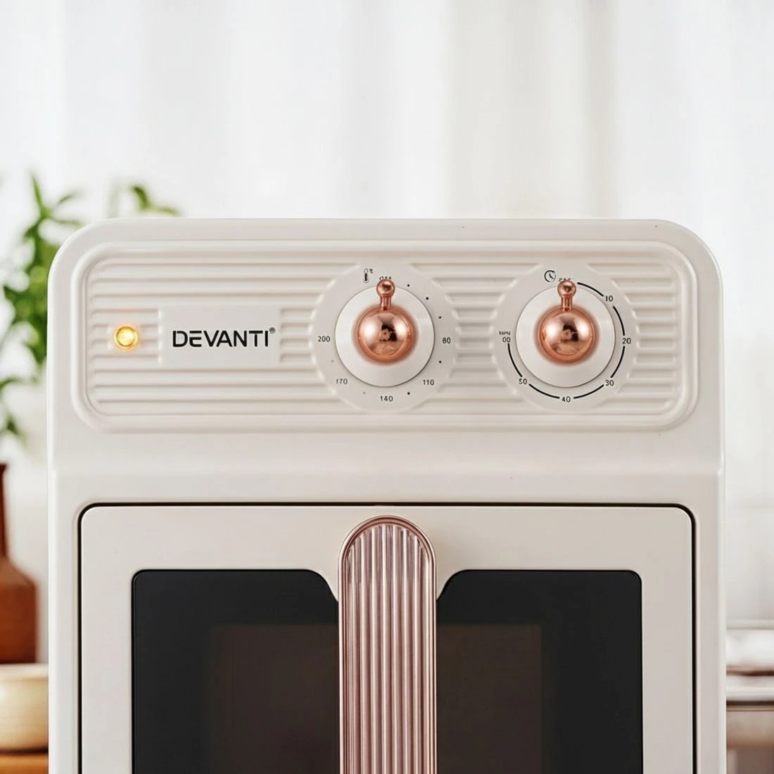 3 Devanti 6L Air Fryer Knob Control 1700W - Beige, 3 of 7