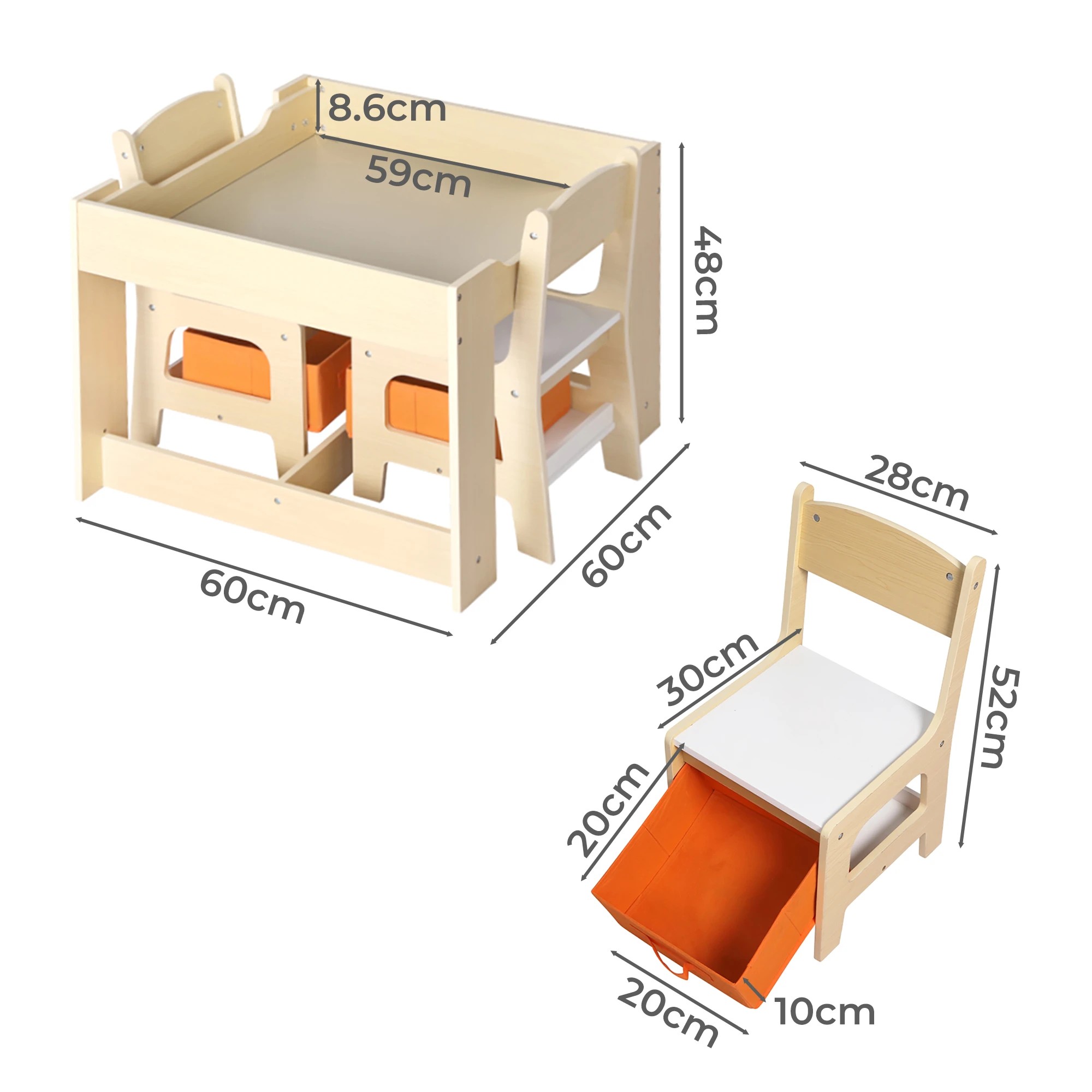 3 Bopeep Kids Wooden Table and Chair Set, 3 of 6
