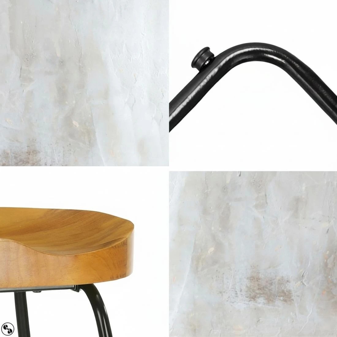 5 Artiss 4x Bar Stools Tractor Seat 65cm Wooden - Brown, 5 of 5