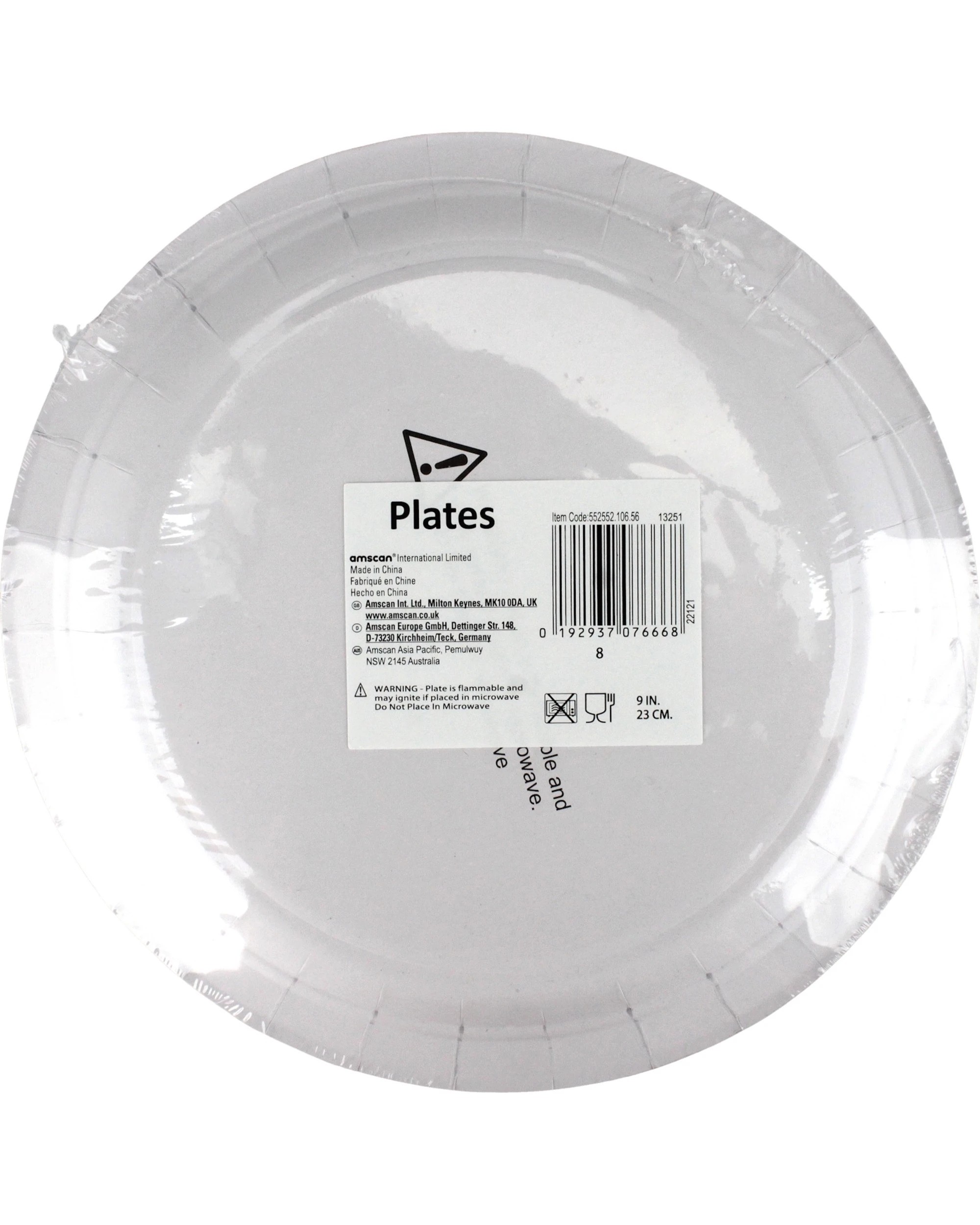 2 Amscan Prismatic 22cm Paper Plates Pack of 8 - Purple - Purple, 2 of 2