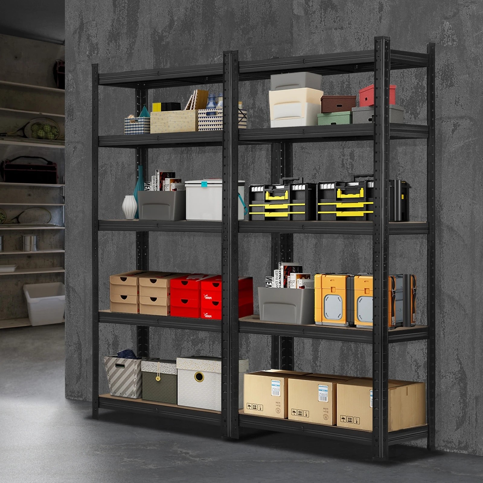 3 Sharptoo Garage Shelving Shelves Warehouse Storage Rack Steel Pallet Shelf 1.5mx2 - Black, 3 of 3