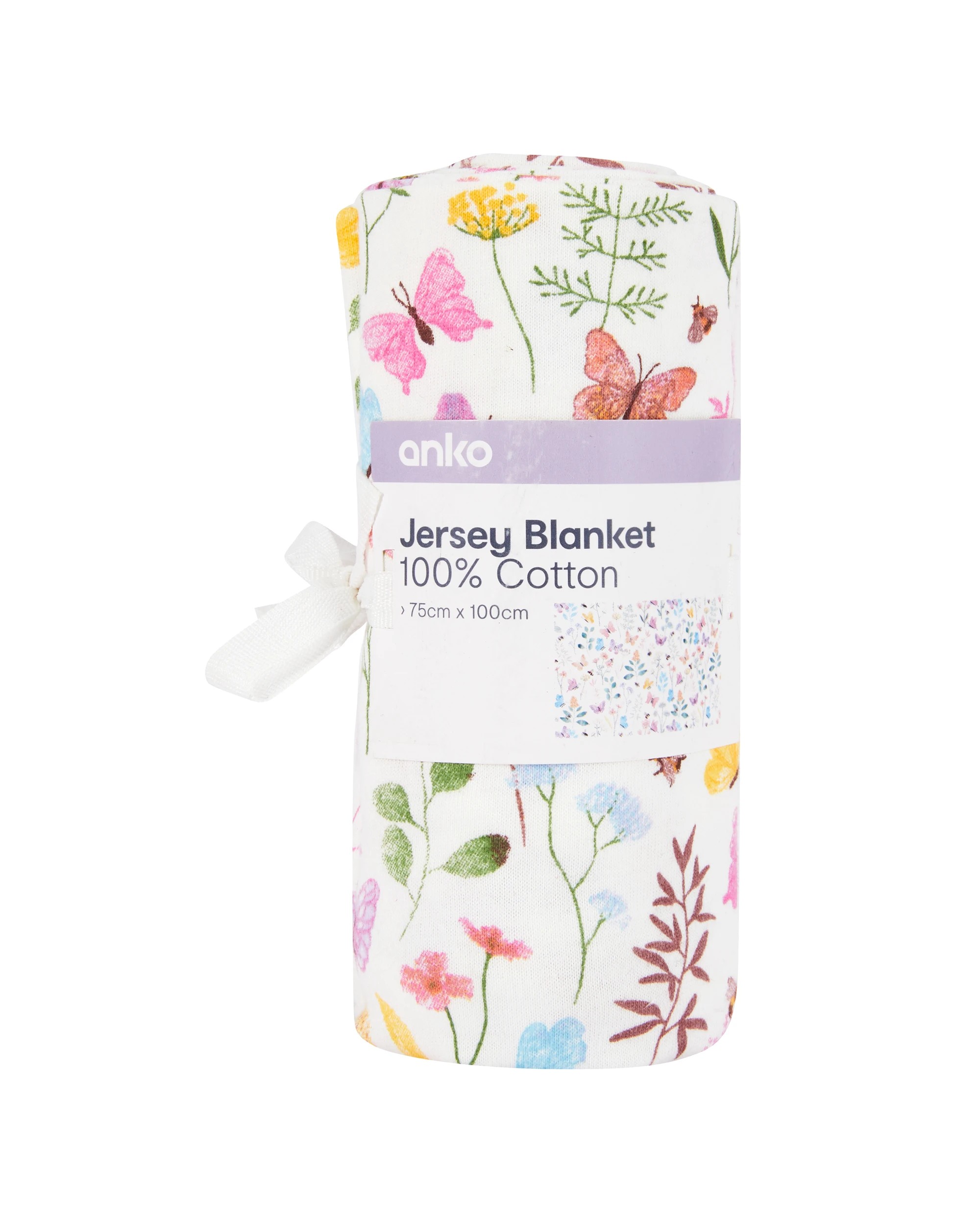 5 Cotton Jersey Blanket - Floral, 5 of 5