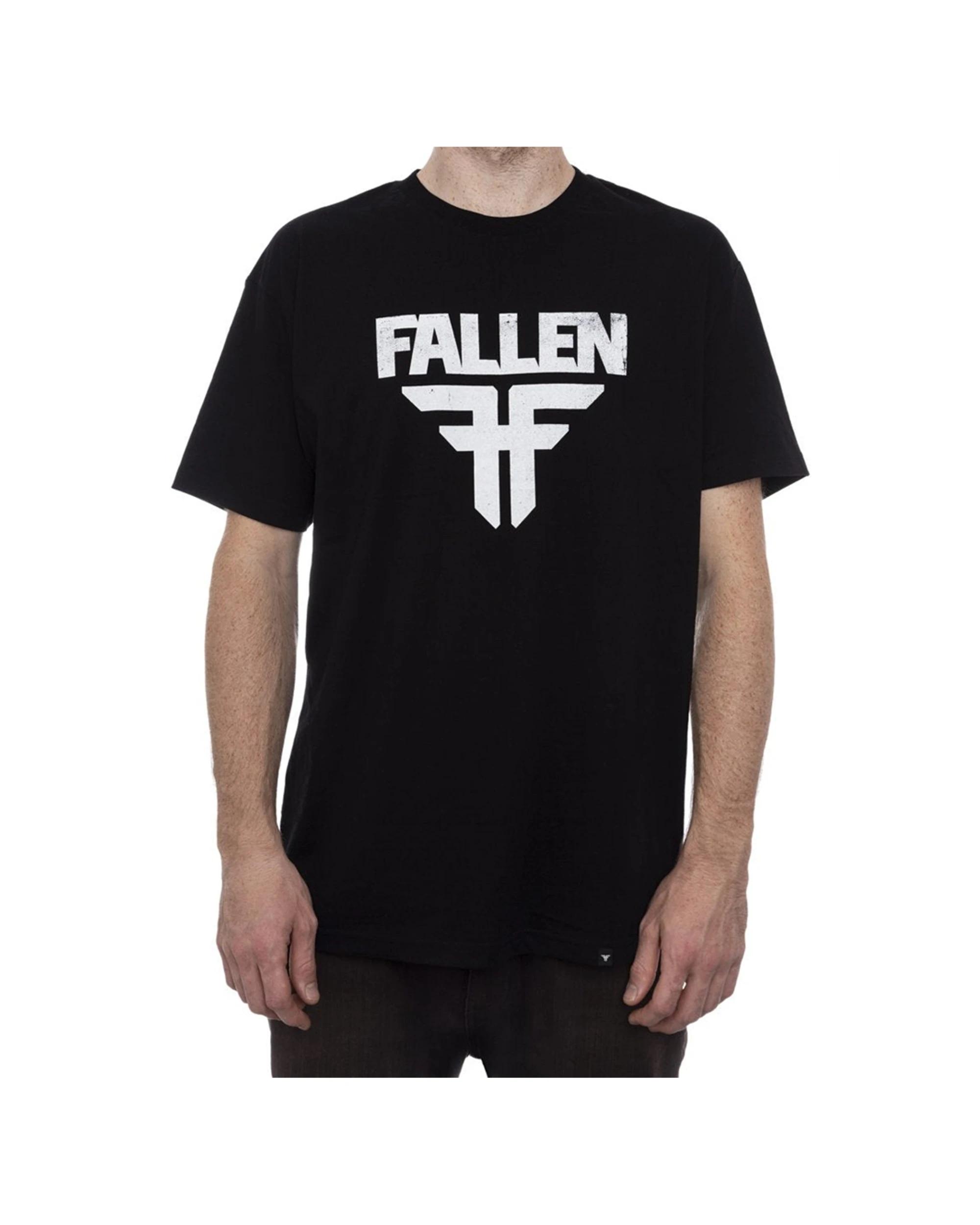 1 Fallen Footwear Men Insignia 100% Cotton Tees Regular Fit Soft Everyday Wear BLACK, 1 of 2