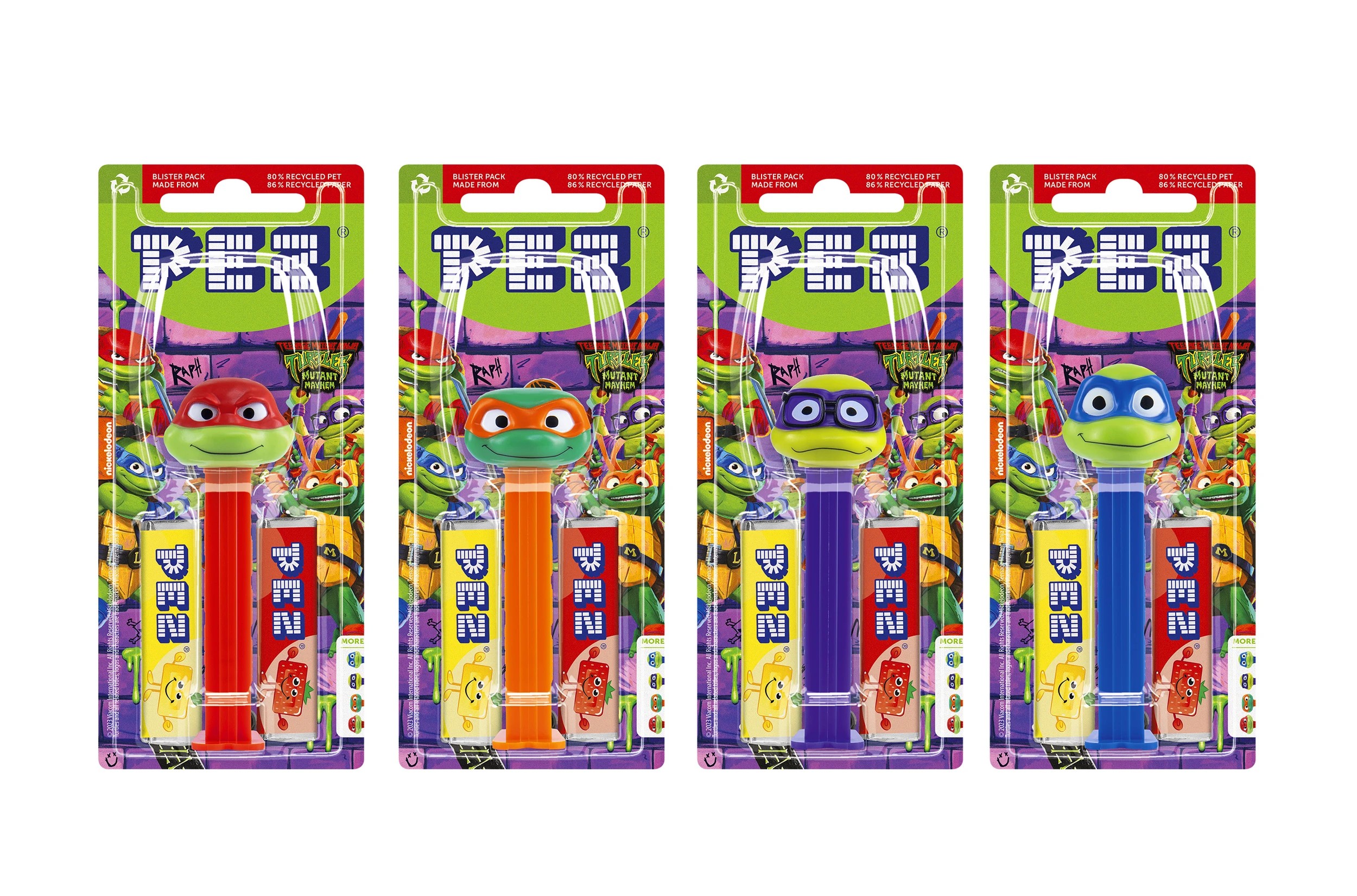 1 Teenage Mutant Ninja Turtle PEZ Dispenser Blister Pack 17g - Assorted, 1 of 2