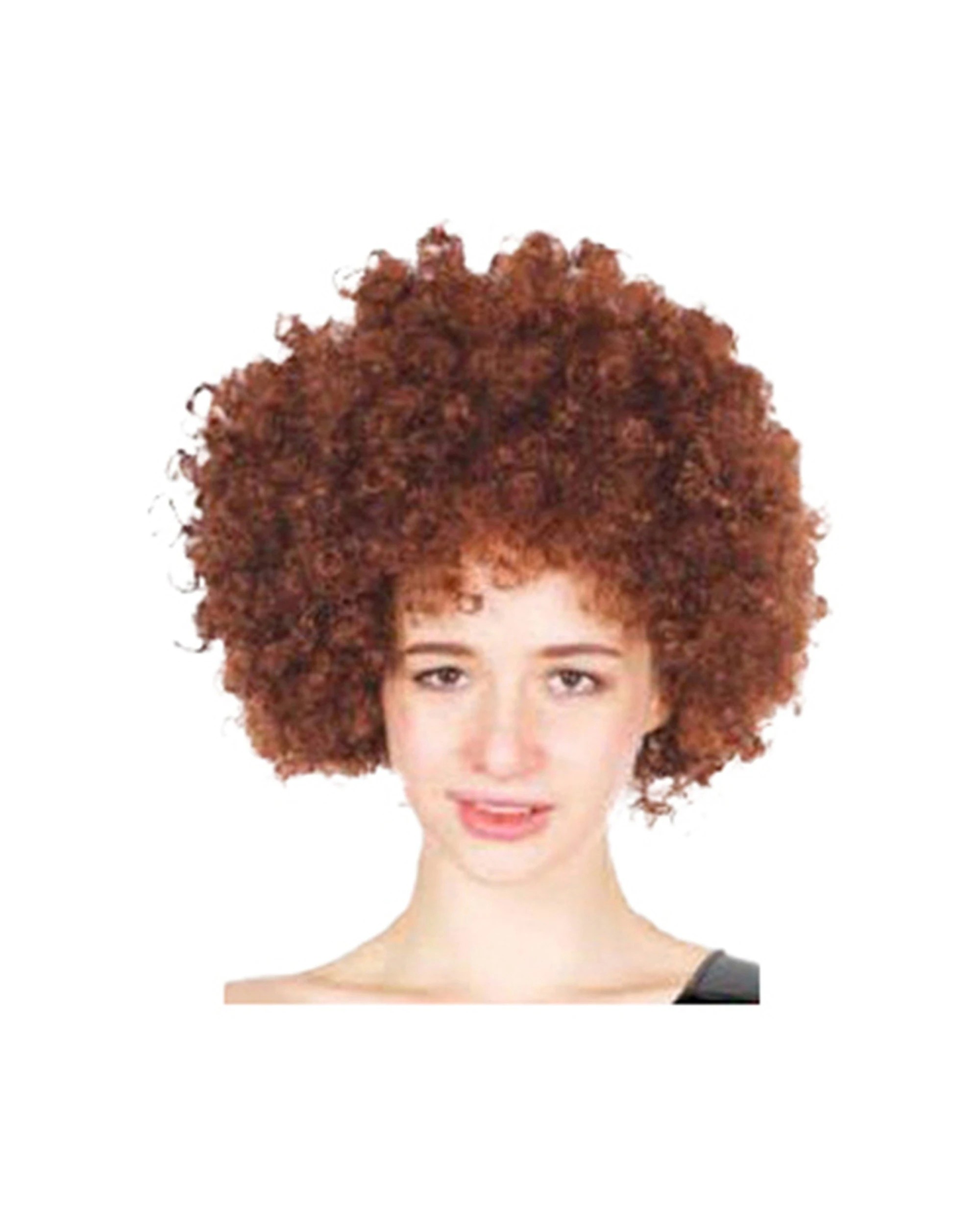 1 JD Party Mens Afro Wig Synthetic Curly Costume Accessory Dark - Brown, 1 of 1