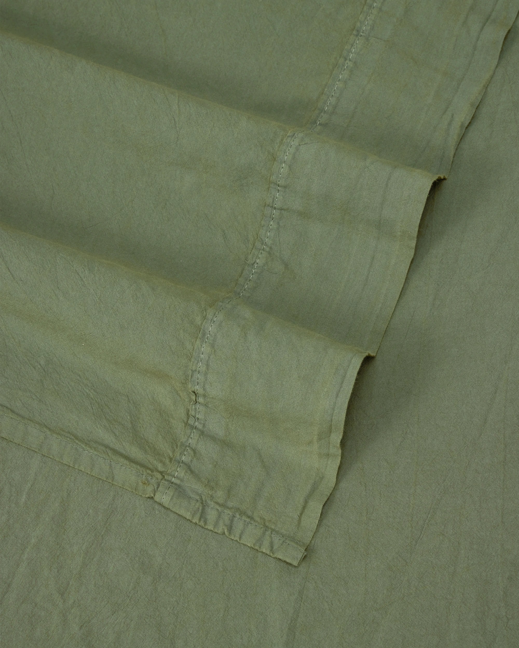 4 Stonewashed Cotton Sheet Set - Queen Bed, Green, 4 of 5