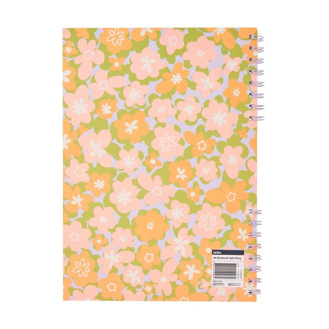 4 A4 Split Notebook - Ditsy, 4 of 4