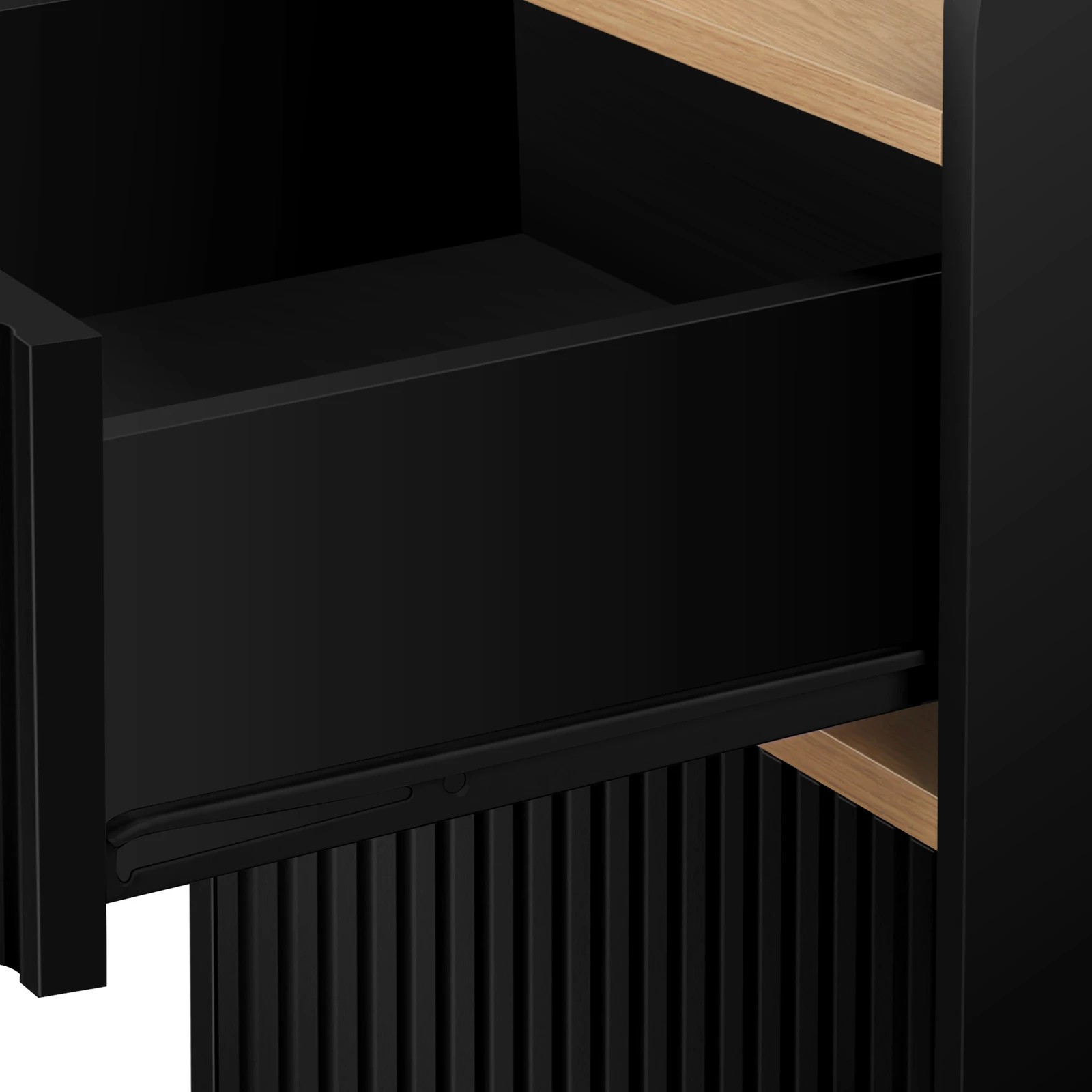 10 Alfordson Storage Cabinet Bathroom Buffet Sideboard Bedside Table - Black, 10 of 10
