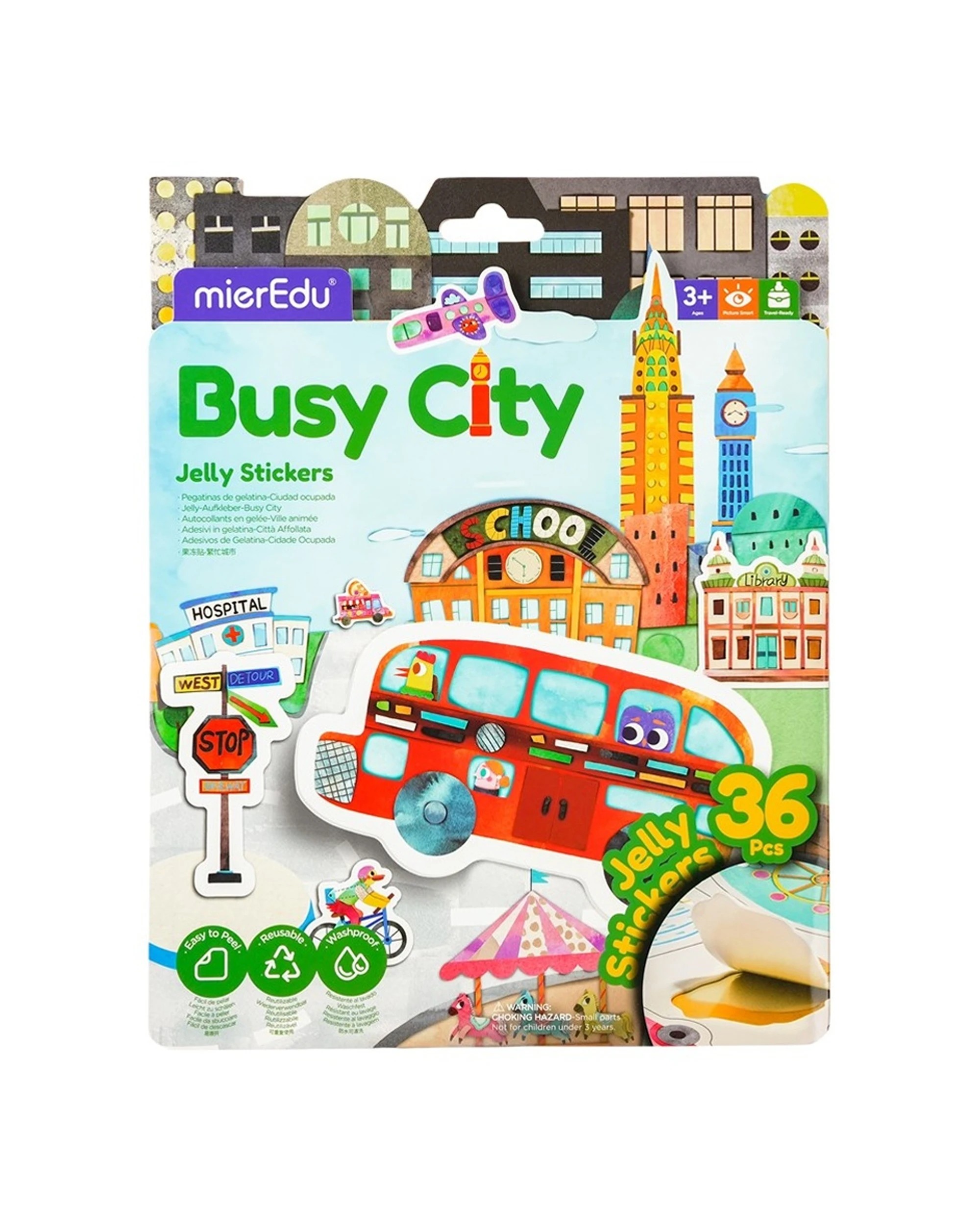 1 Mieredu Jelly Stickers Busy City Kids Activity Toy Creative - Multi, 1 of 3